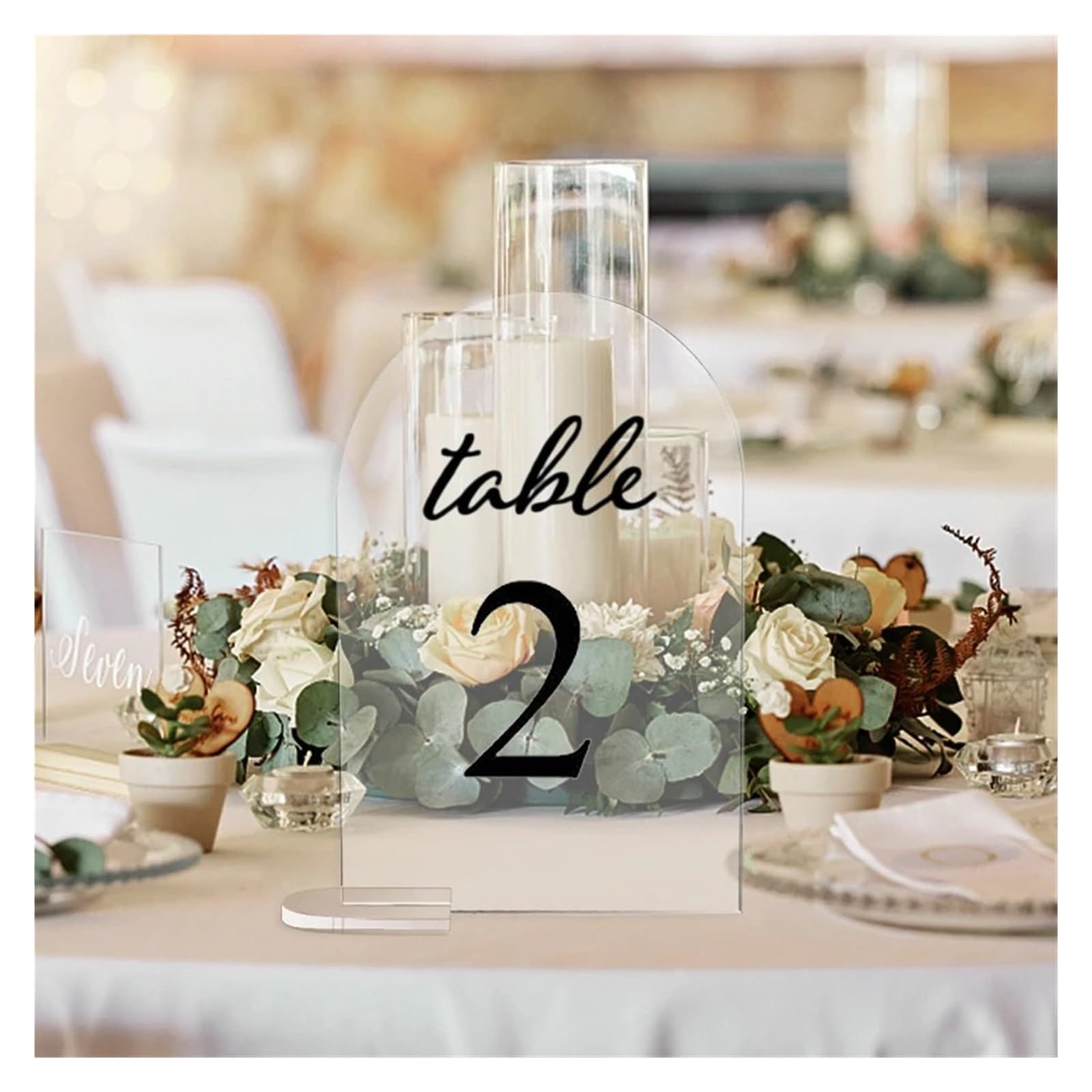 Tischnummernhalter 10/20 Stück klarer Schilderbogen mit Ständer, blanko, Namensschilder for Gäste, Tischnummernhalter for Hochzeiten, Dekorationszubehör, DIY-Platzkarte(20pcs)
