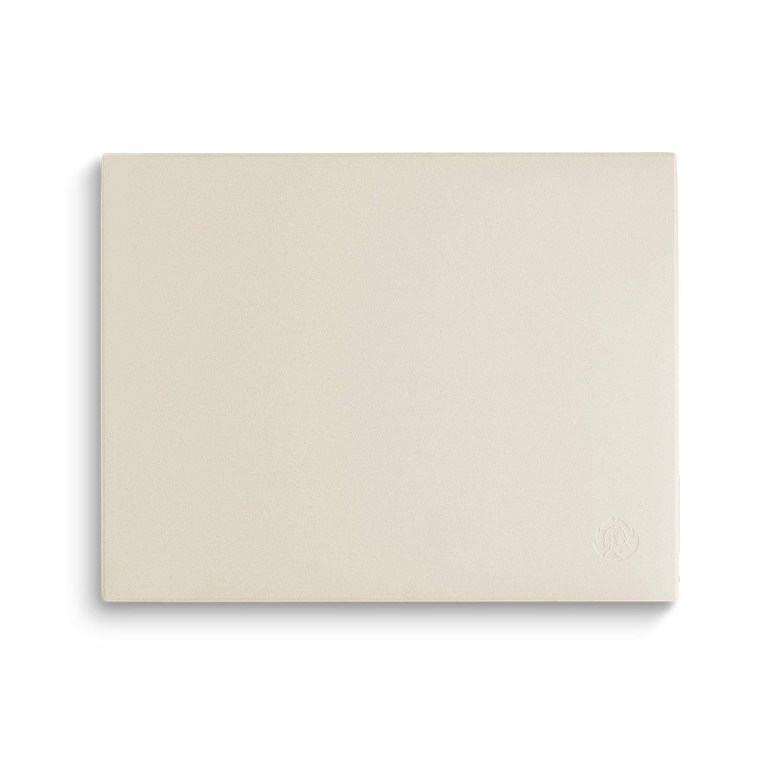 BURNHARD Pizzastein und Pizzaschaufel für Gasgrill & Holzkohlegrill aus Cordierit und Edelstahl für Brot, Flammkuchen & Pizza, rechteckig - 45 x 35 x 1,5 cm