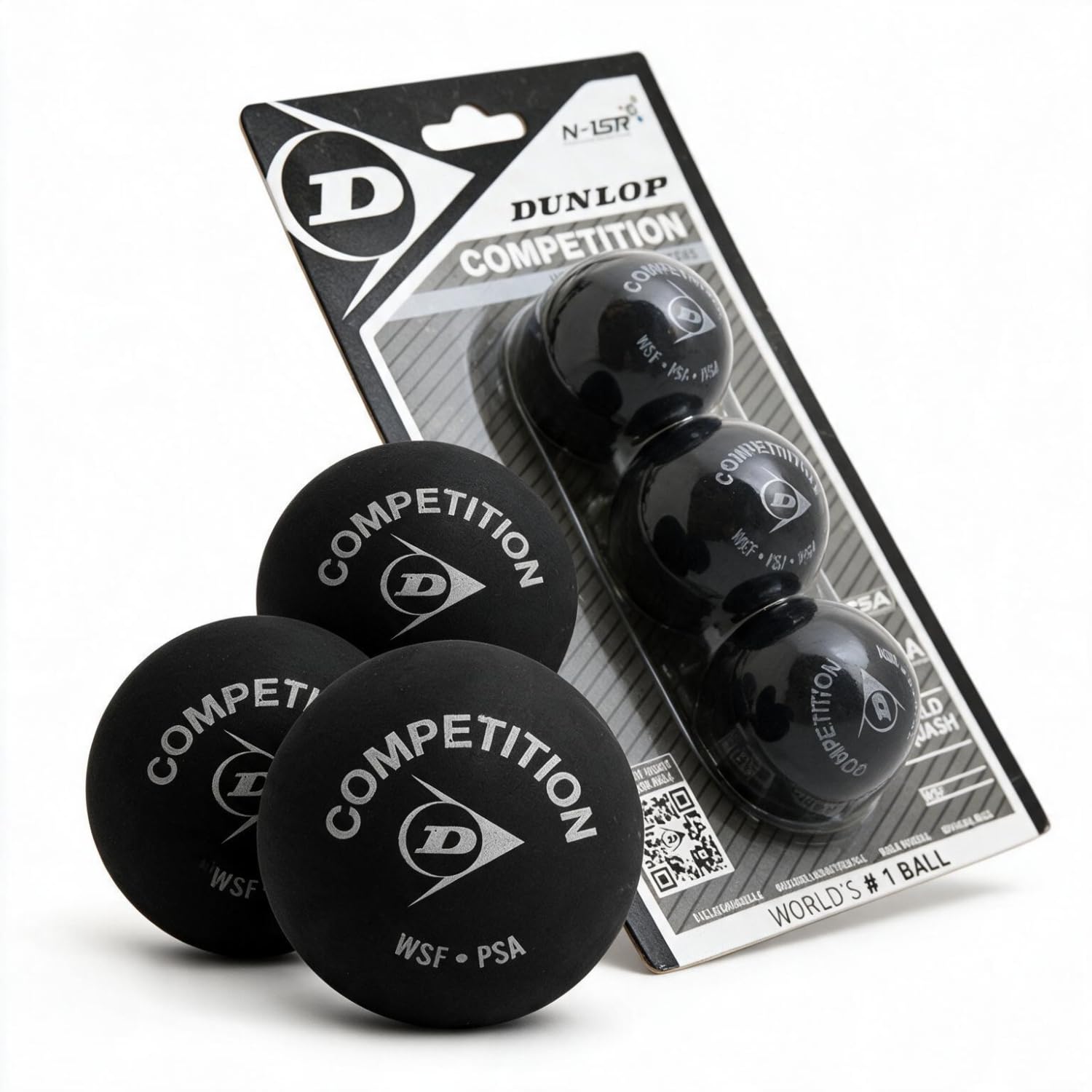 Dunlop - Palla da squash a punto singolo, 3 pezzi