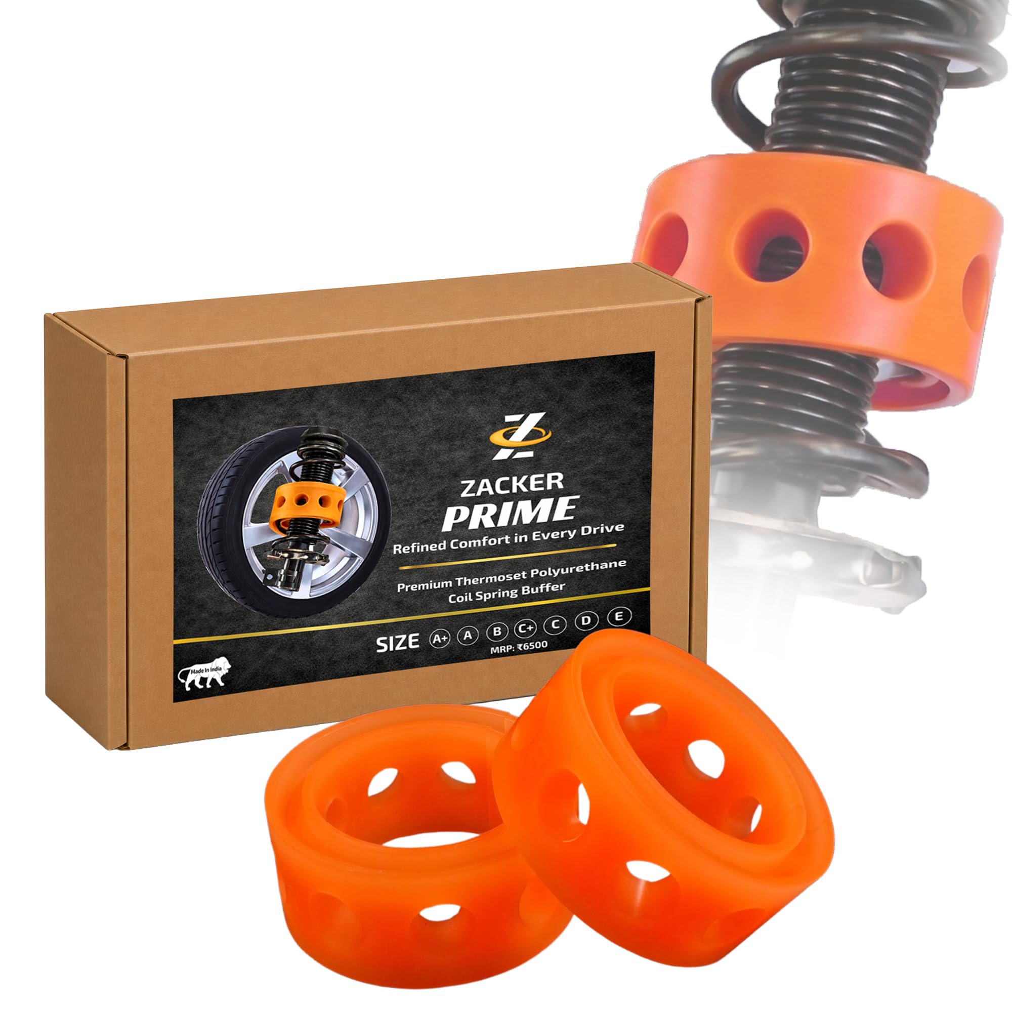 Zacker Prime Coil Spring Buffer Size B (40 mm, 2 pcs) – Premium Thermoset PU Suspension Buffer for Refined Comfort, Reduced Vibrations, Enhanced Stability & Suspension Protection-image-29