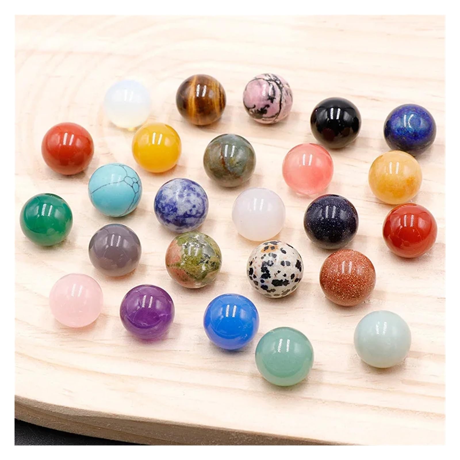 Substrato Naturale in Quarzo per acquari, Ghiaia for Acquario 16mm Pietra Agata Pietra preziosa Sfera di Cristallo Multicolor 5 pz(Color 11,10pcs)