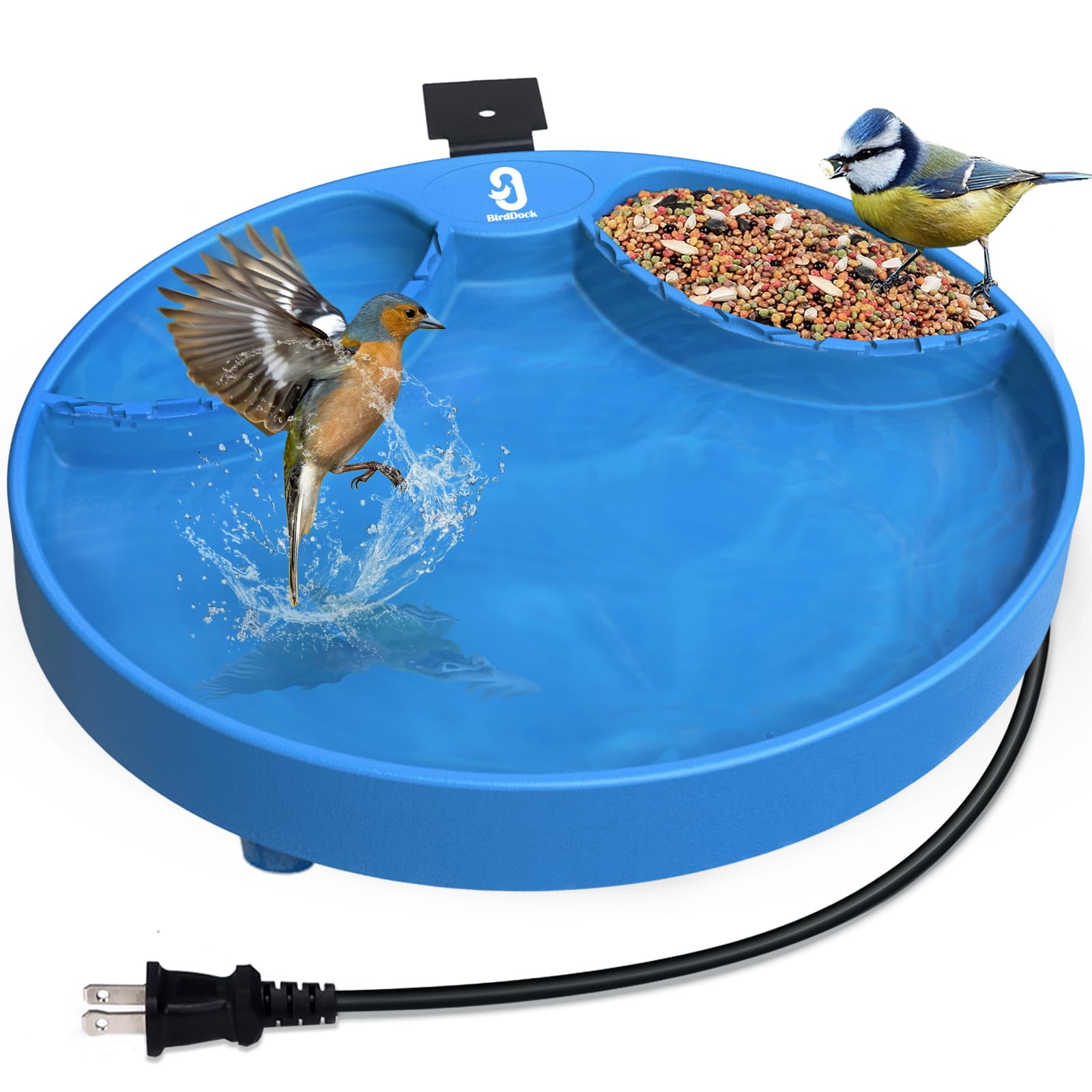 3-in-1 Heated Bird Bath for Backyard, Bird Feeder Bird Bath Fountains ...