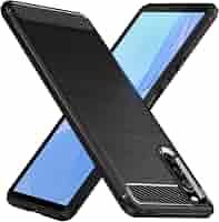 TesRank Sony Xperia 10 III Hülle – Kohlefaser Design, Stoßfest & Rutschfest, Schwarz