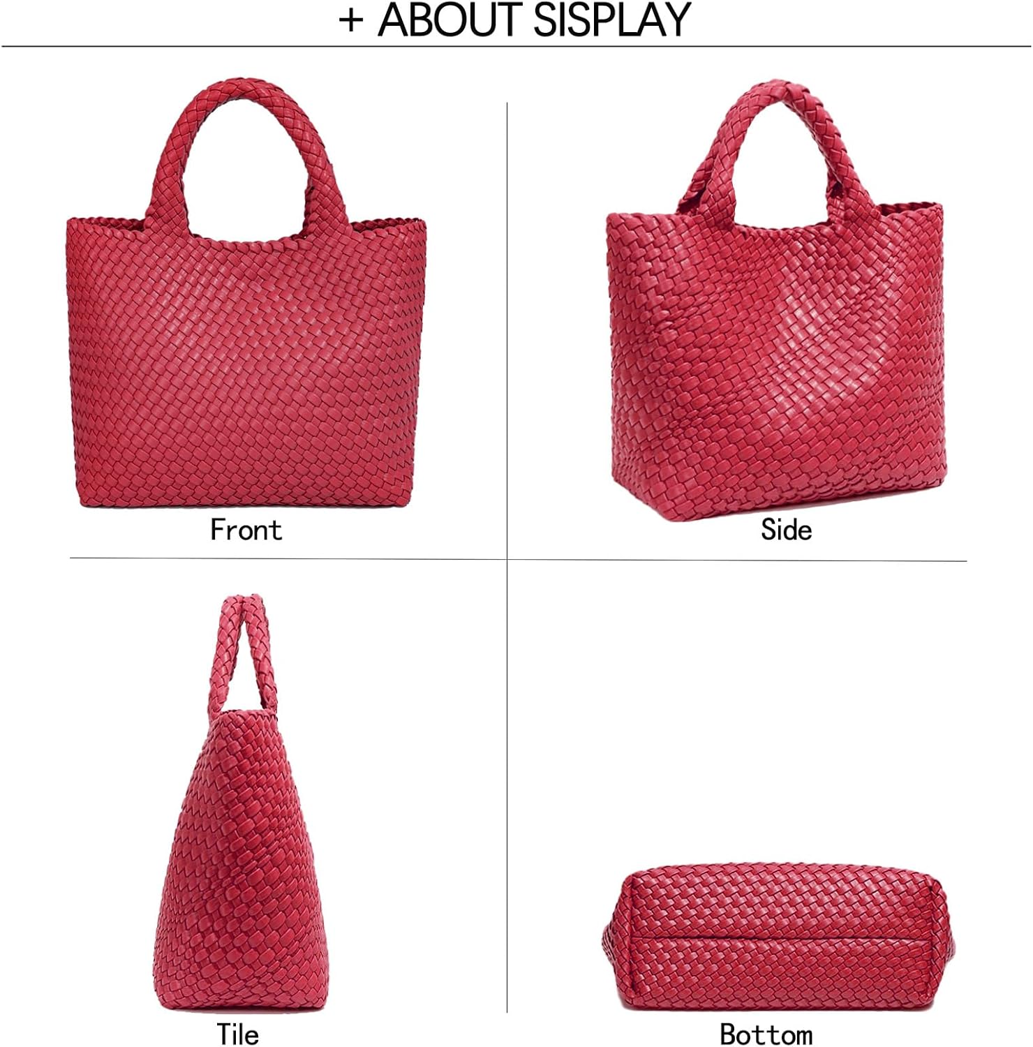 JINMANXUE Fashion Woven Bag Shopper Bag Travel Handbags and Purses Women Tote Bag Large Capacity Shoulder Bags - Image 7