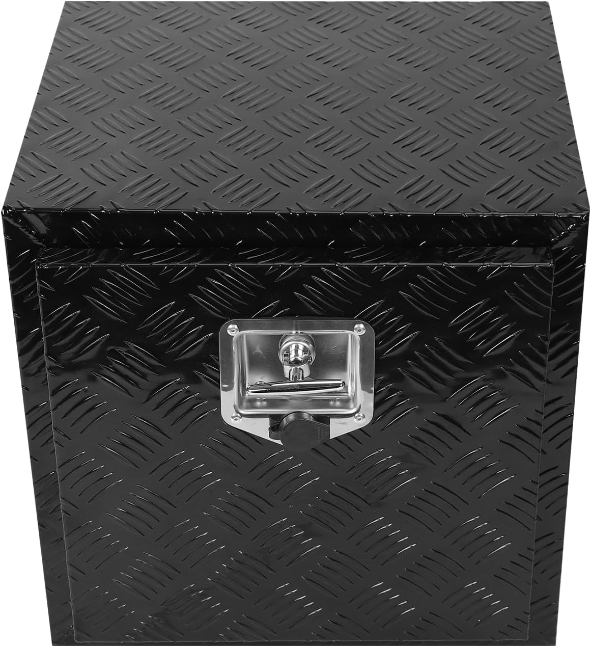18 Inch Underbody Truck Tool Box Aluminum StorageToolBox,18" x 17" x 18" Organizer Box w/Lock and Keys For Pickup,Truck Bed, RV, Trailer,Heavy Duty Waterproof-Black