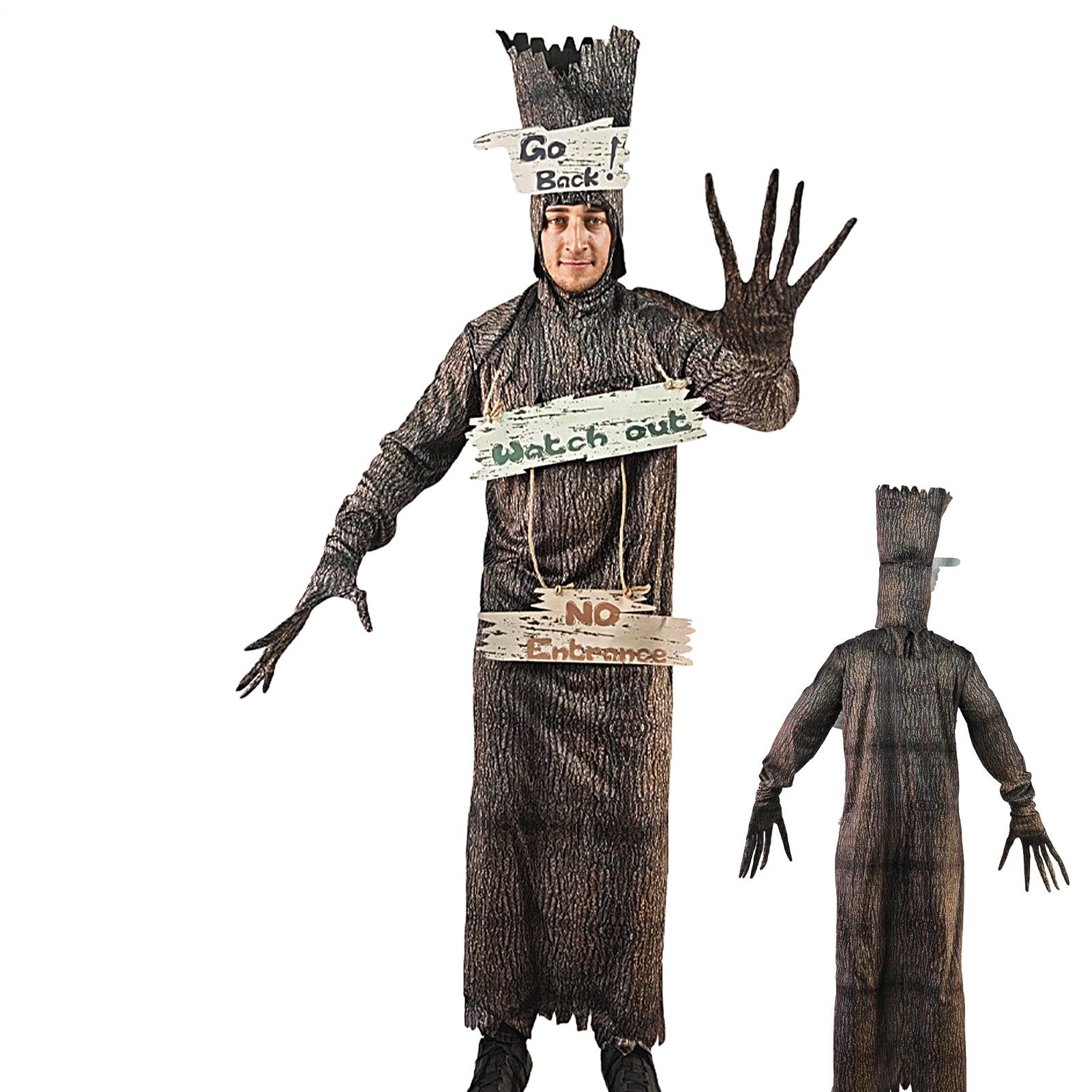 Straszne Kostiumy Przebranie Drzewa Nawiedzonego na Halloween | Straszny Makijaż Strój Rekwizyty na Maskaradę Dla Kobiet Dorosłych Mężczyzn Klub Scena Festiwal Impreza Dzieci