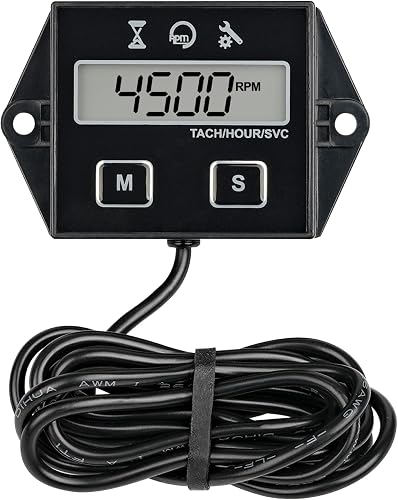 Taikemeti Digital LCD Tachometer and Small Engine Hourmeter, Maintenance Reminde