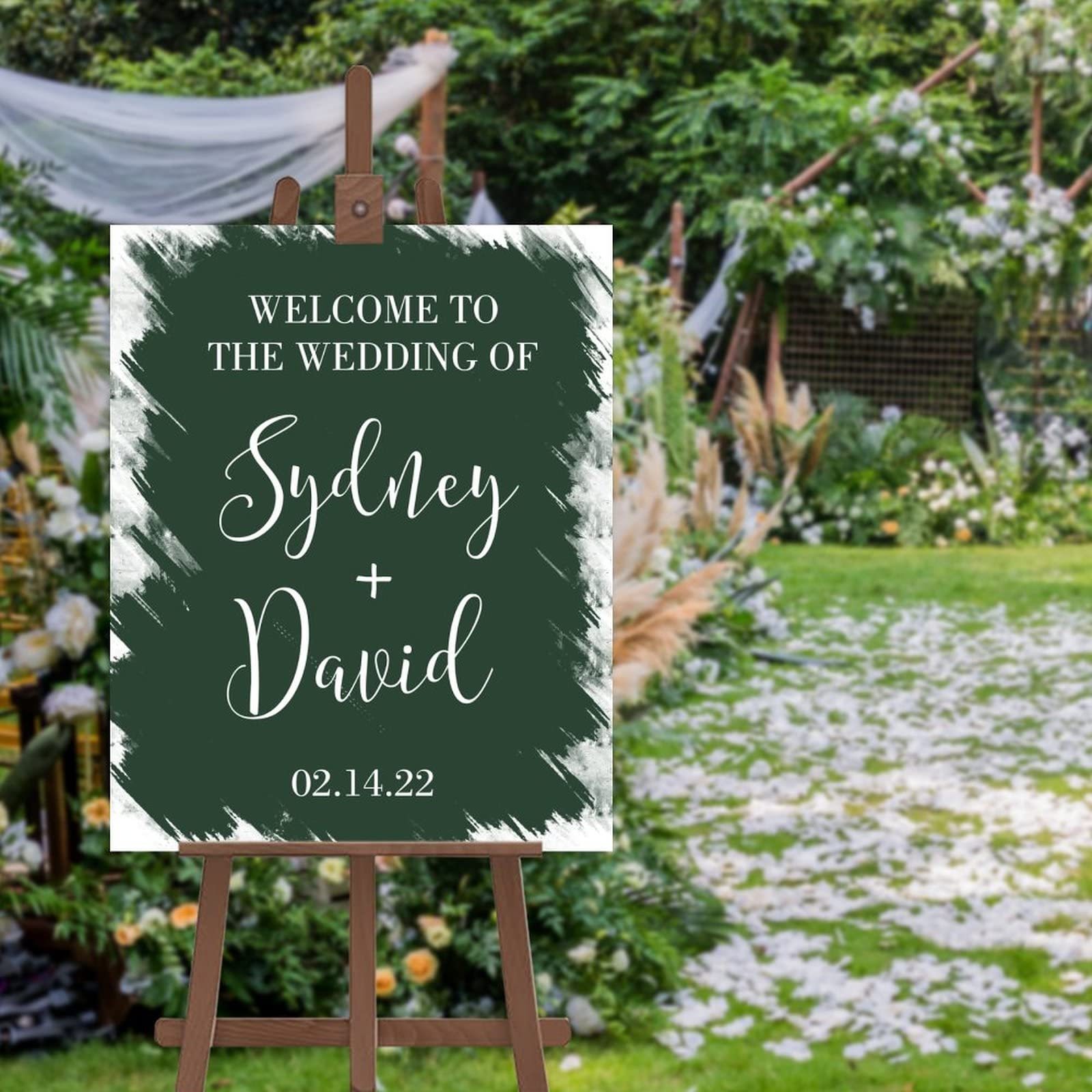 Panneau de bienvenue de mariage personnalisé welcome to the wedding design