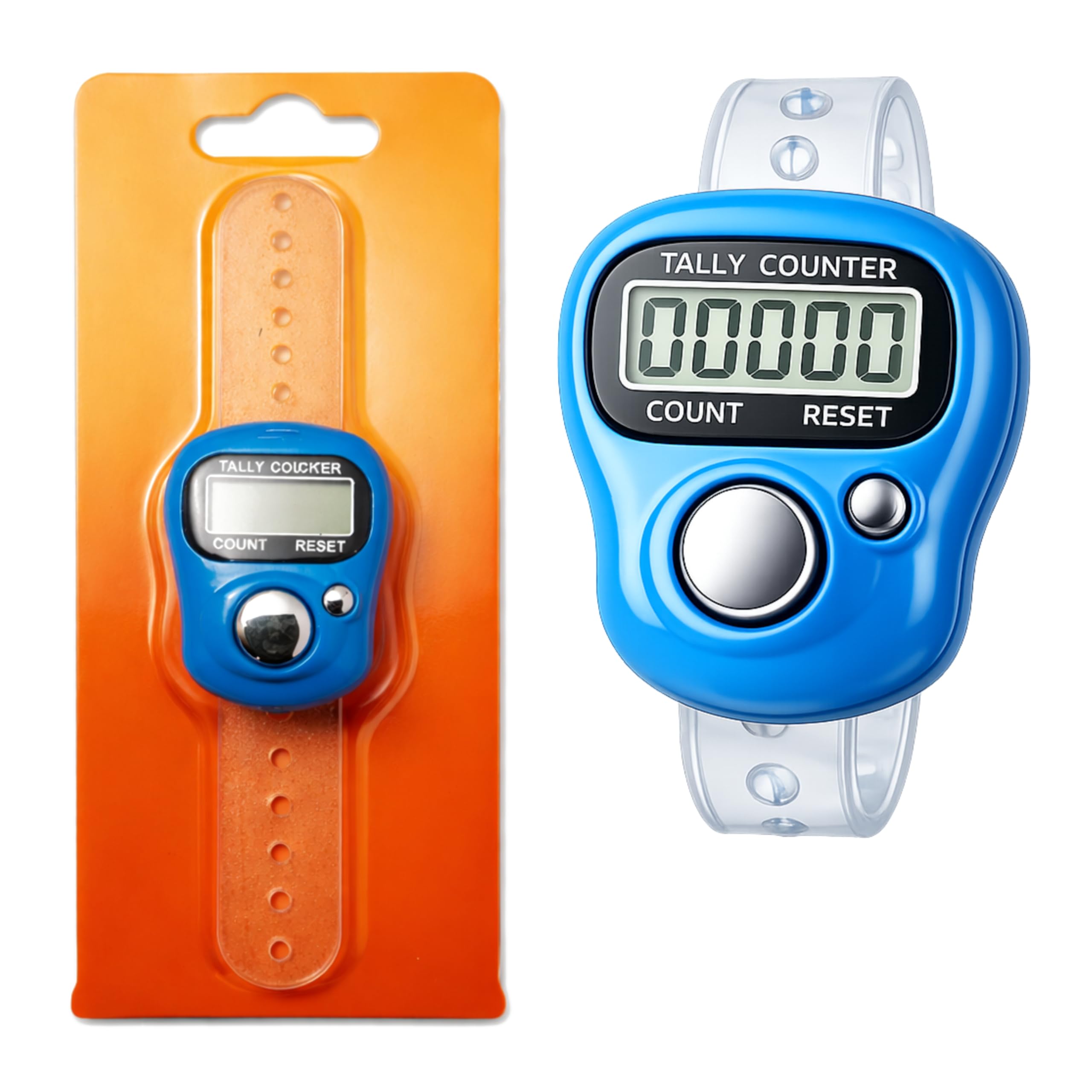 Digital Finger Tally Counter with 5 Digit LCD Display, Adjustable Finger Strap, One Touch Reset Button, Lightweight Portable Handheld Clicker Counter for Prayer, Gym, Sports & Events (Pack of 3)-image-39