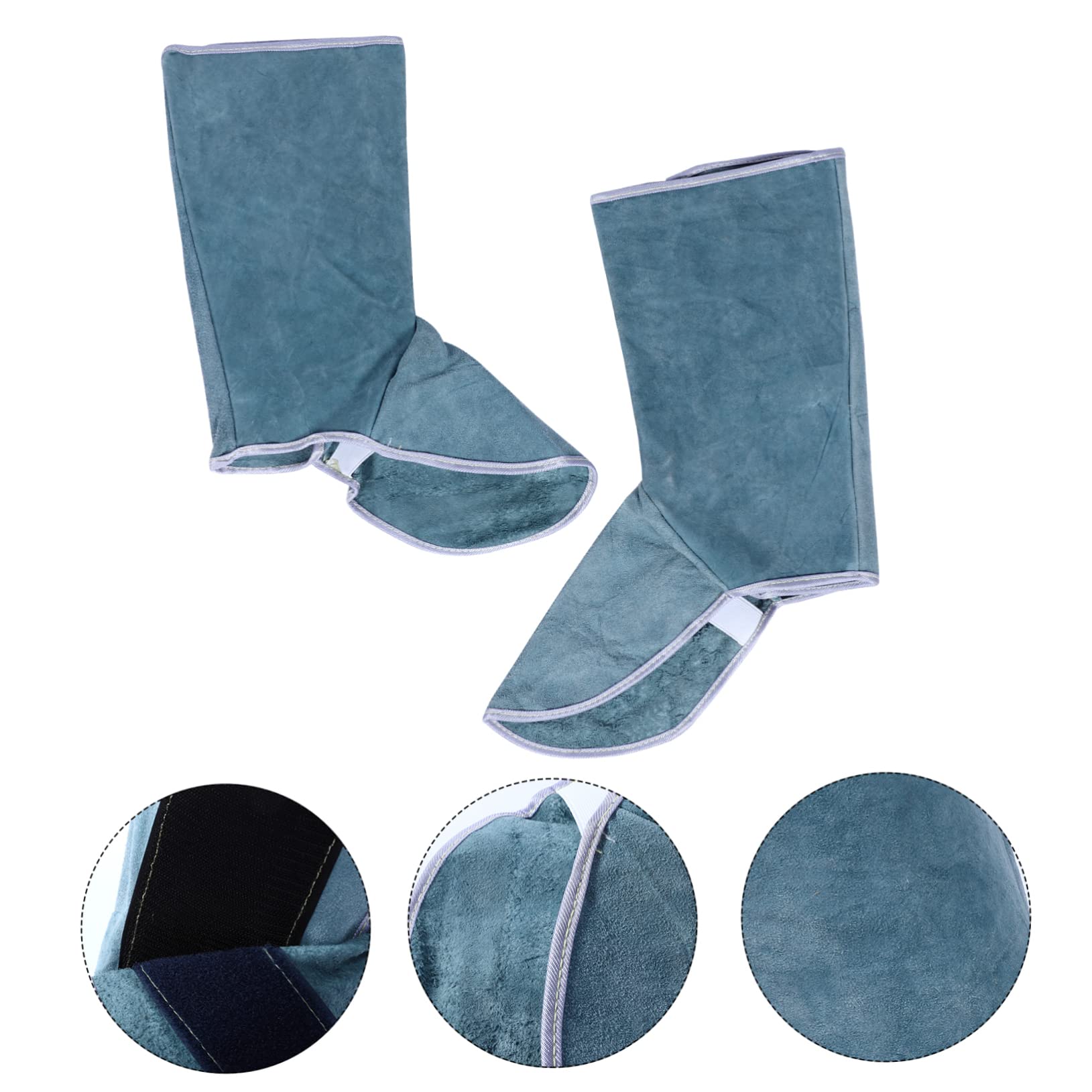 NULYLU 1 Pair Welding Foot Cover Foot Cover Shoe Covers Shoes Cover Welding Spats Welder Feet Spats Welder Accessory Welding Shoe Cover Welding Feet Cover Spout Welding Cover Blue Cowhide