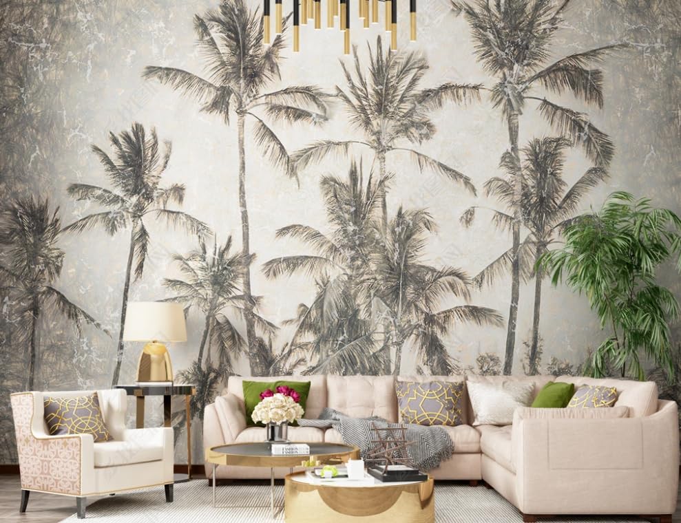 Papier peint intissé cocotier au format poster géant mural décoratif