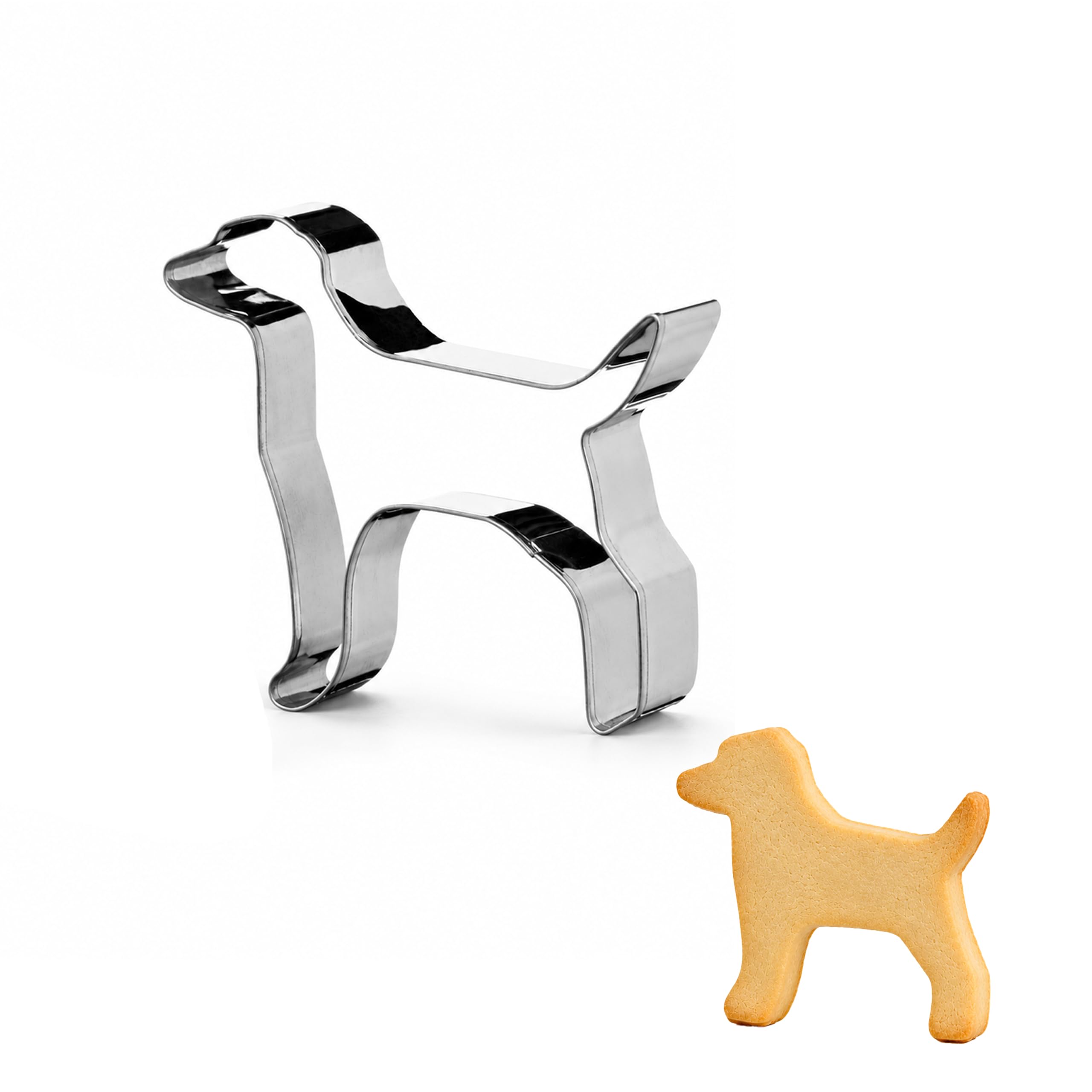 Premier Housewares Dog Shaped Cookie Cutters Stainless Steel Silver Cutter For Biscuits / Pastry Cutter For Baking / Cooking In Kitchen 9 X 7 X 2