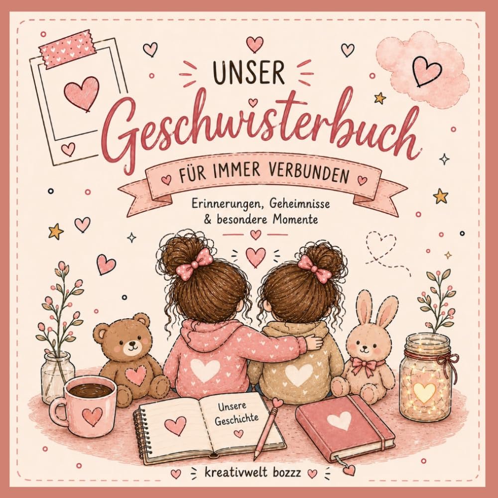 Unser Geschwisterbuch: Für immer verbunden – Erinnerungen, Geheimnisse & besondere Momente