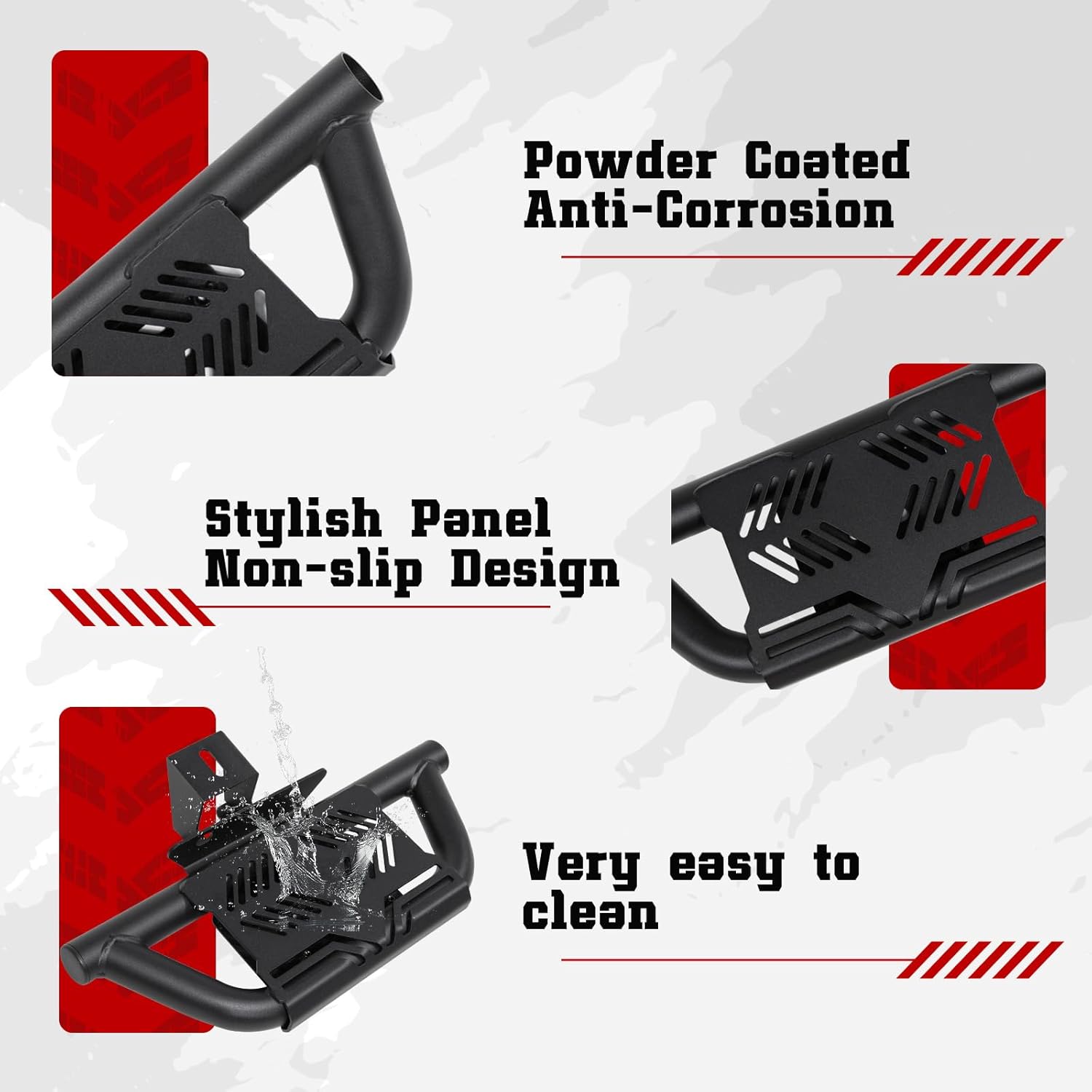 HEKA Side Steps for 2018-2026 Wrangler JL 4 Doors, Running Boards