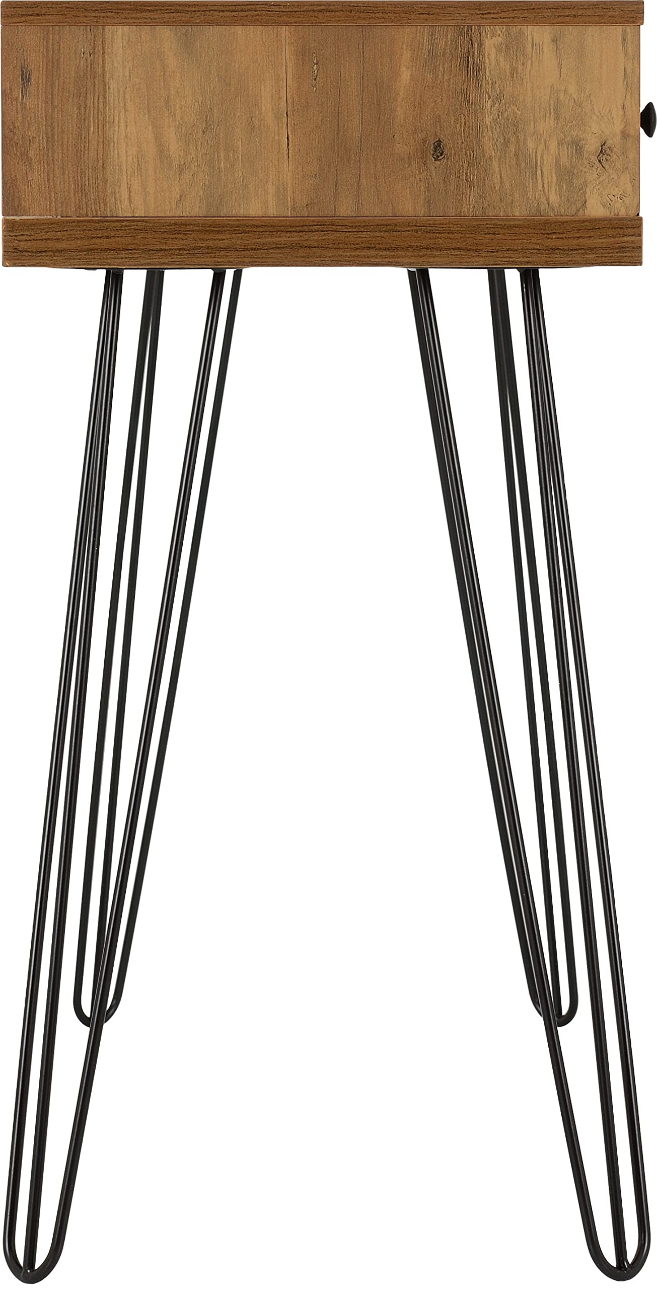 Seconique Stolik konsolowy z 3 szufladami, drewno inżynieryjne, średni efekt dębu/czarny, szer. 115 cm x gł. 40 cm x wys. 78,5 cm