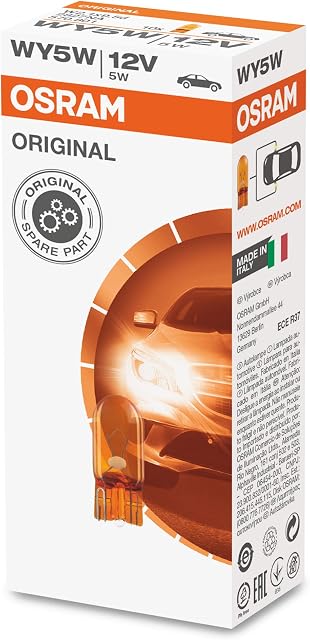 OSRAM ORIGINAL - WEDGE BASE, WY5W Światła pomocnicze, 2827NA, 12,0 V, Składane pudełko (10 lampy)