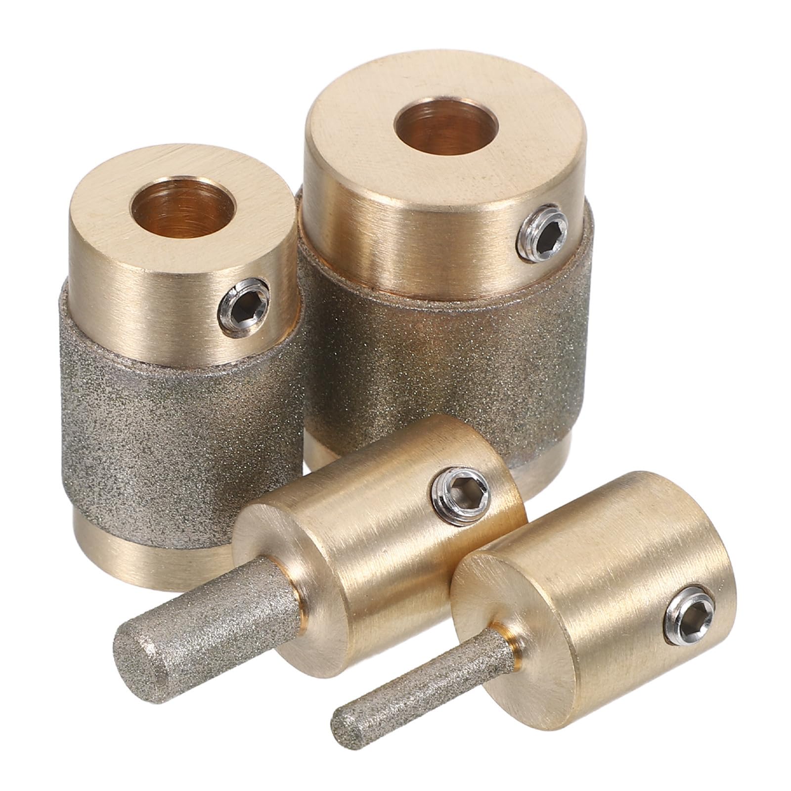 4 Pièces Kit de Meules Diamantées 4 Tailles, Cuivre et Émeri
