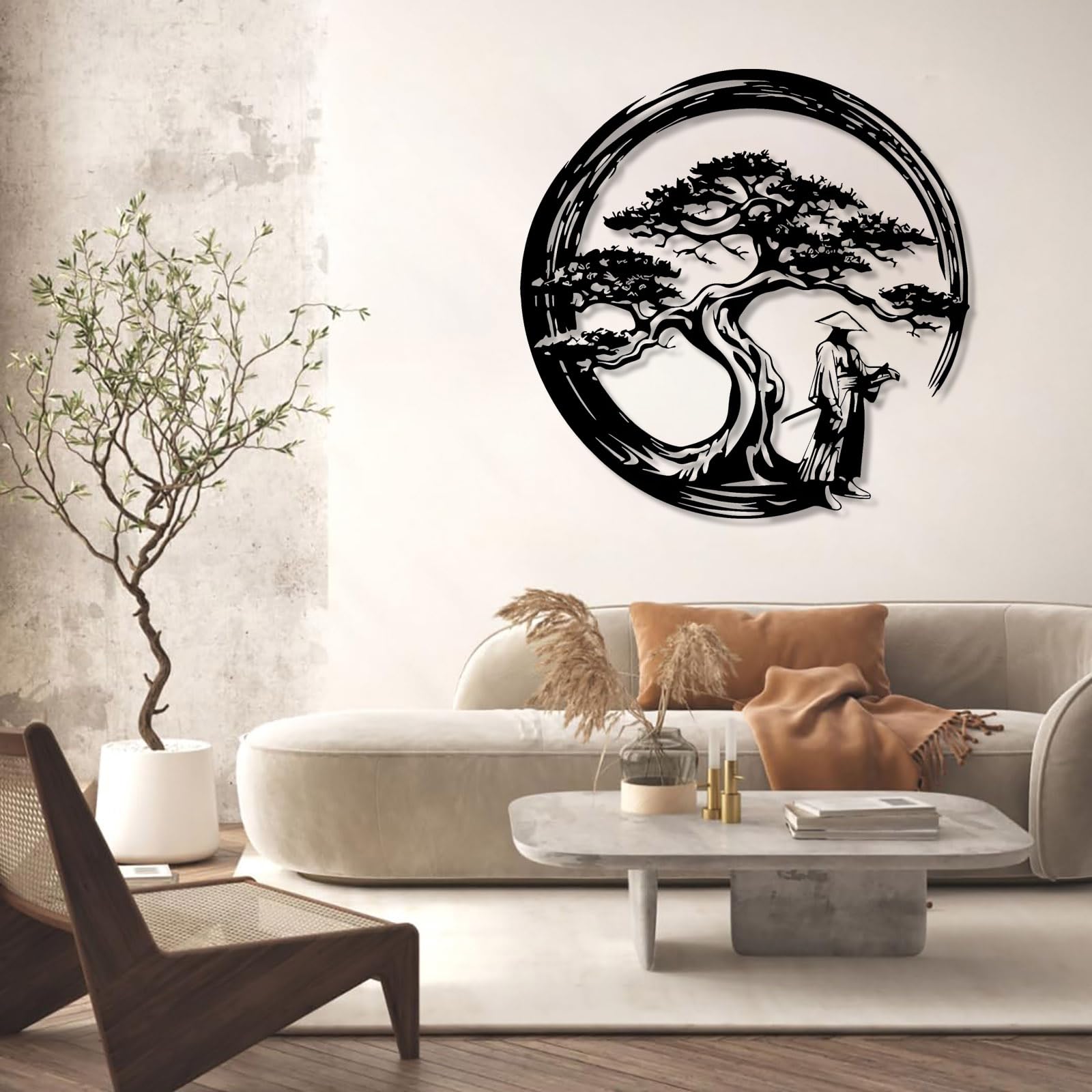 ブラジル　アマゾン　木彫り　アート Amazon.com: Metal Wall Art-Tree of Life&Samurai, Samurai Wall