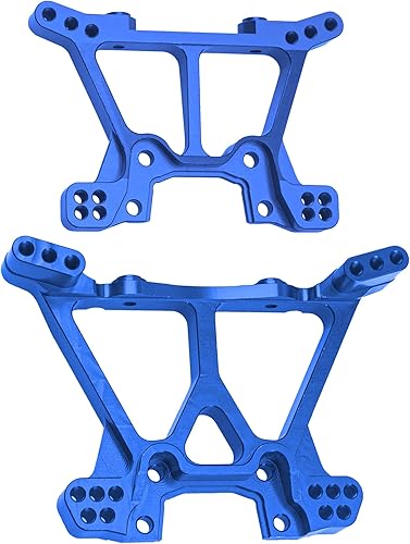 Miniatura 6 de Piezas de actualización de torre de choque delantera y trasera de aleación de aluminio compatibles con 110 Traxxas Slash 4x4 4WD RC Car Reemplazo de