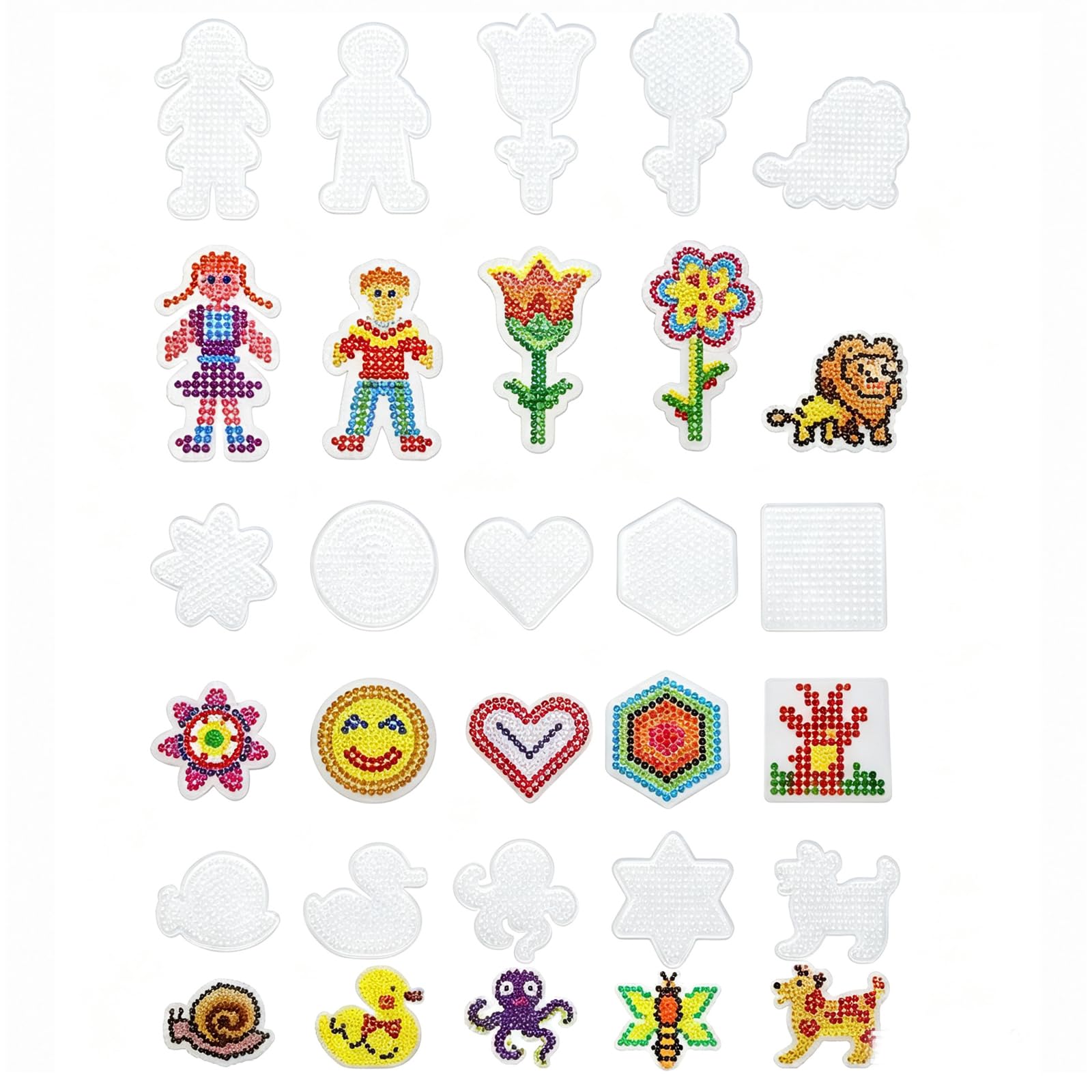 15-Piece Fuse Beads Pegboards, 5mm Bead Boards for DIY Crafts