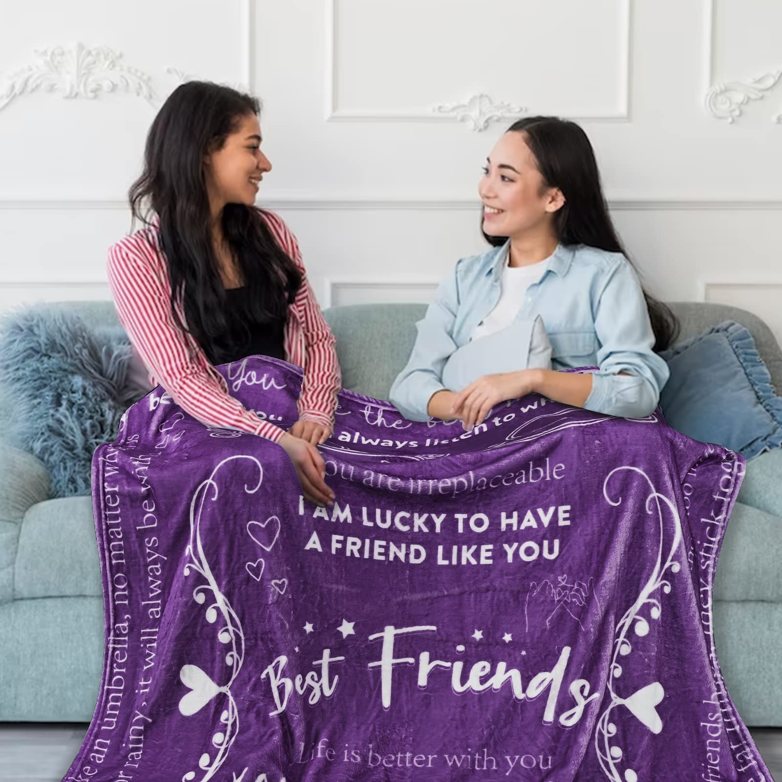 PAVILIA Beste vriend deken, vriendschap geschenken voor PAVILIA Beste vriend deken, vriendschap geschenken voor
