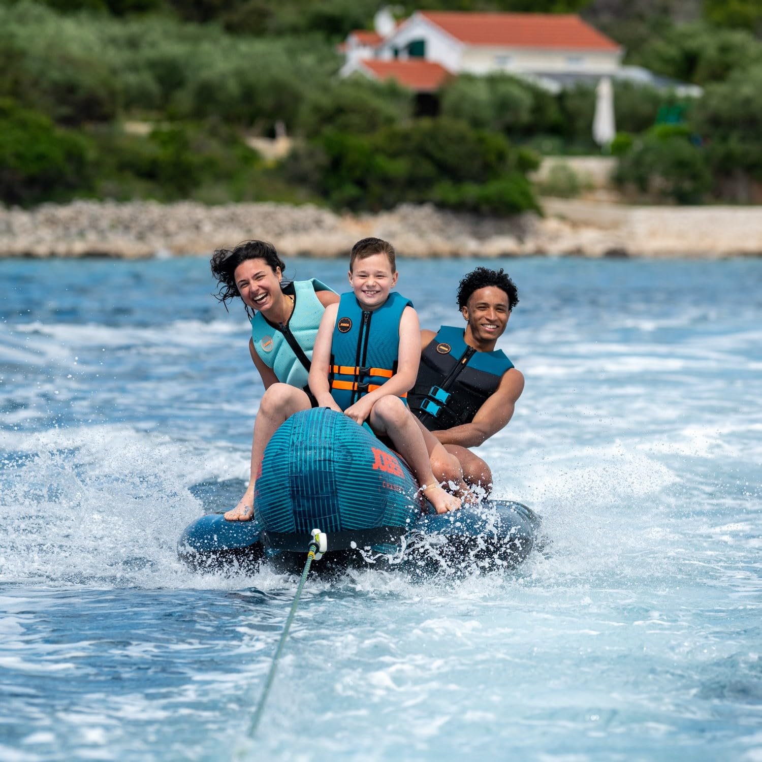 Jobe Kinder Schwimmweste Neopren Teal mit Reißverschluss und Schnallen