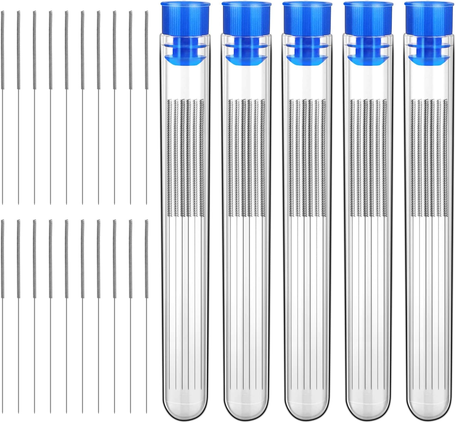 50 Pieces 3D Printer Nozzle Cleaning Kit,0.4 mm Stainless Steel Needles Cleaner 3D Printer Nozzle Cleaner 3D Printer Accessory