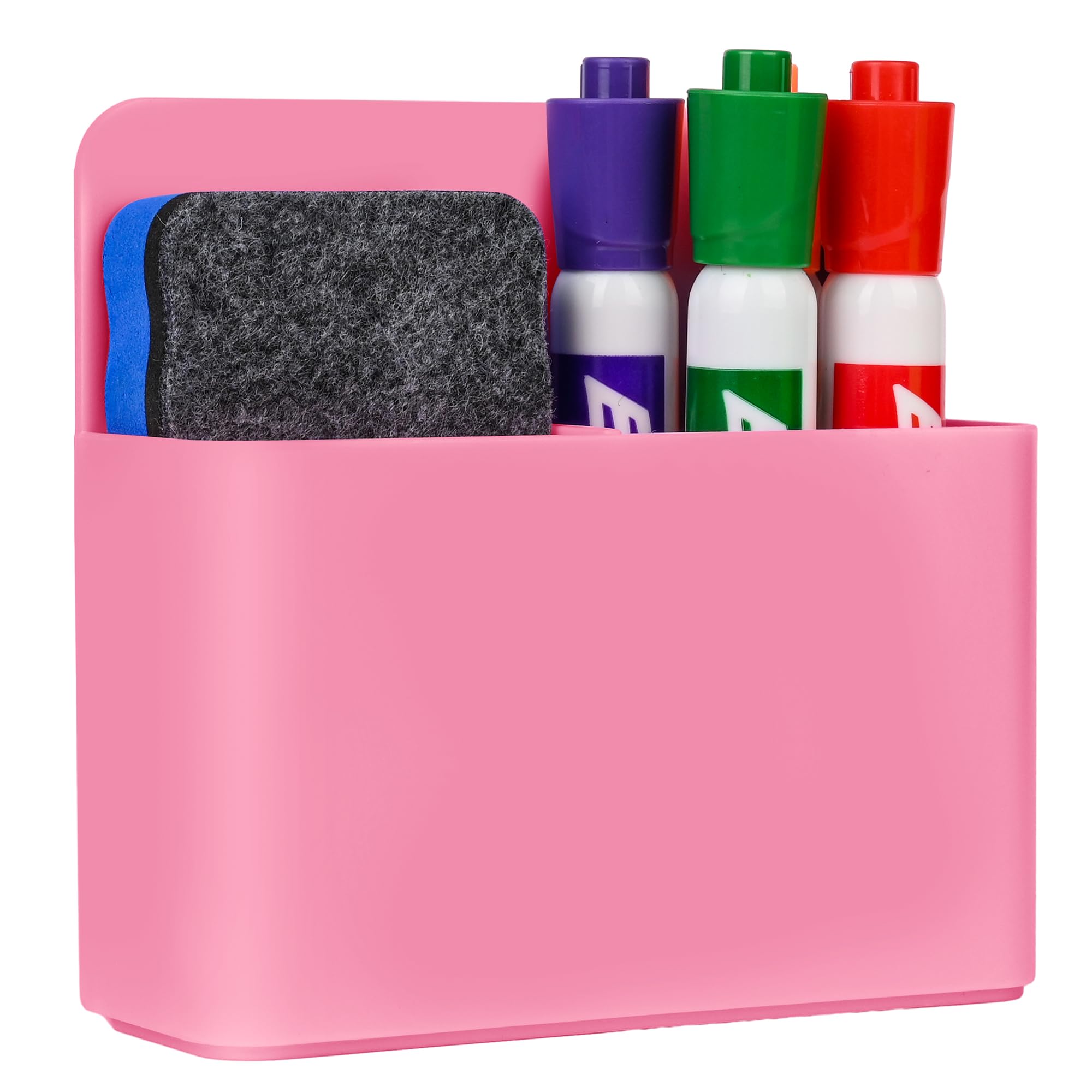 Magnetic Dry Erase Marker Holder, Magnetic Pen Marker Holder for Whiteboard, Fridge, Locker Accessories, School, Office, Home, Magnet Pen Cup,1 Pack,