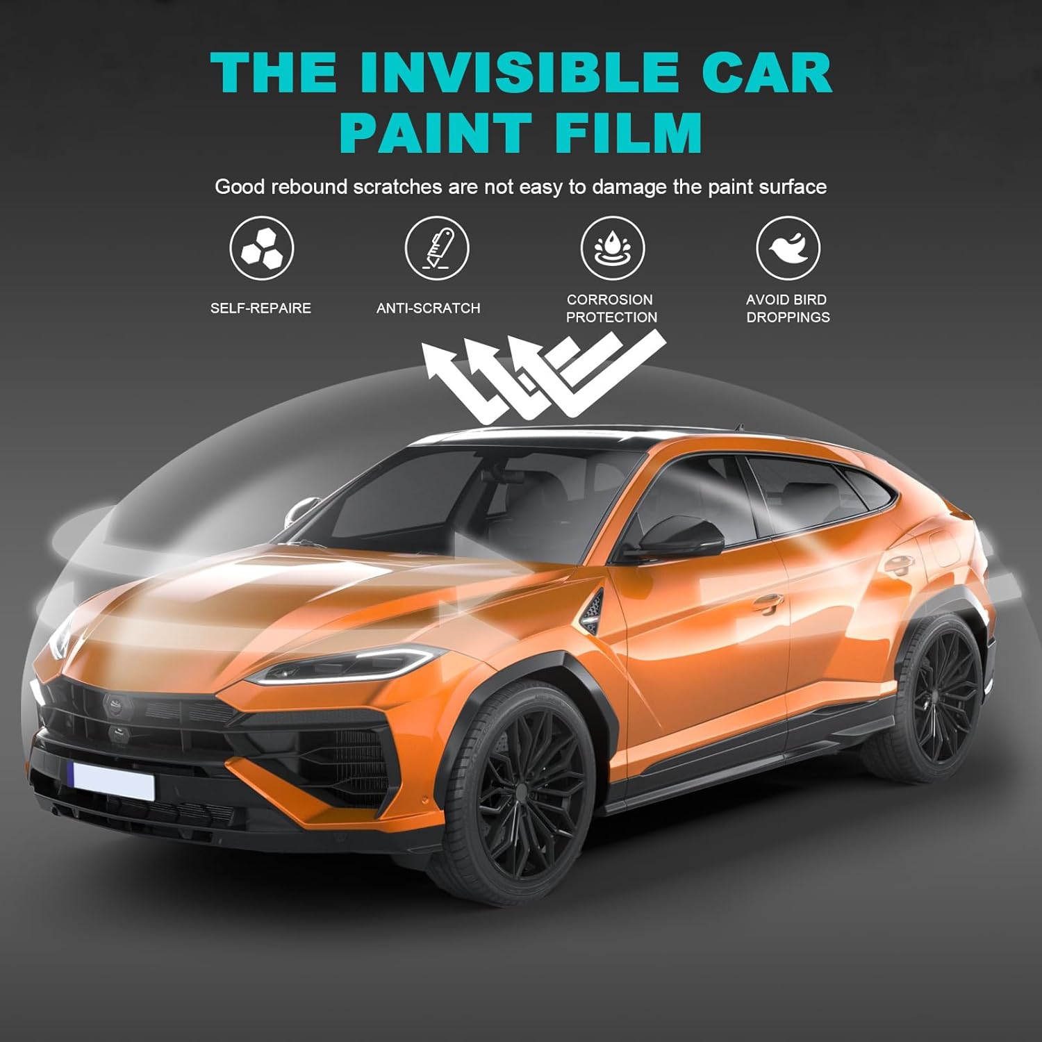 FDAIUN for 2024-2025 Lamborghini Urus SE Precut Paint Protective Film 8.5 Mil TPU PPF Clear Car HD Scratch Exterior Accessories (Full Body)