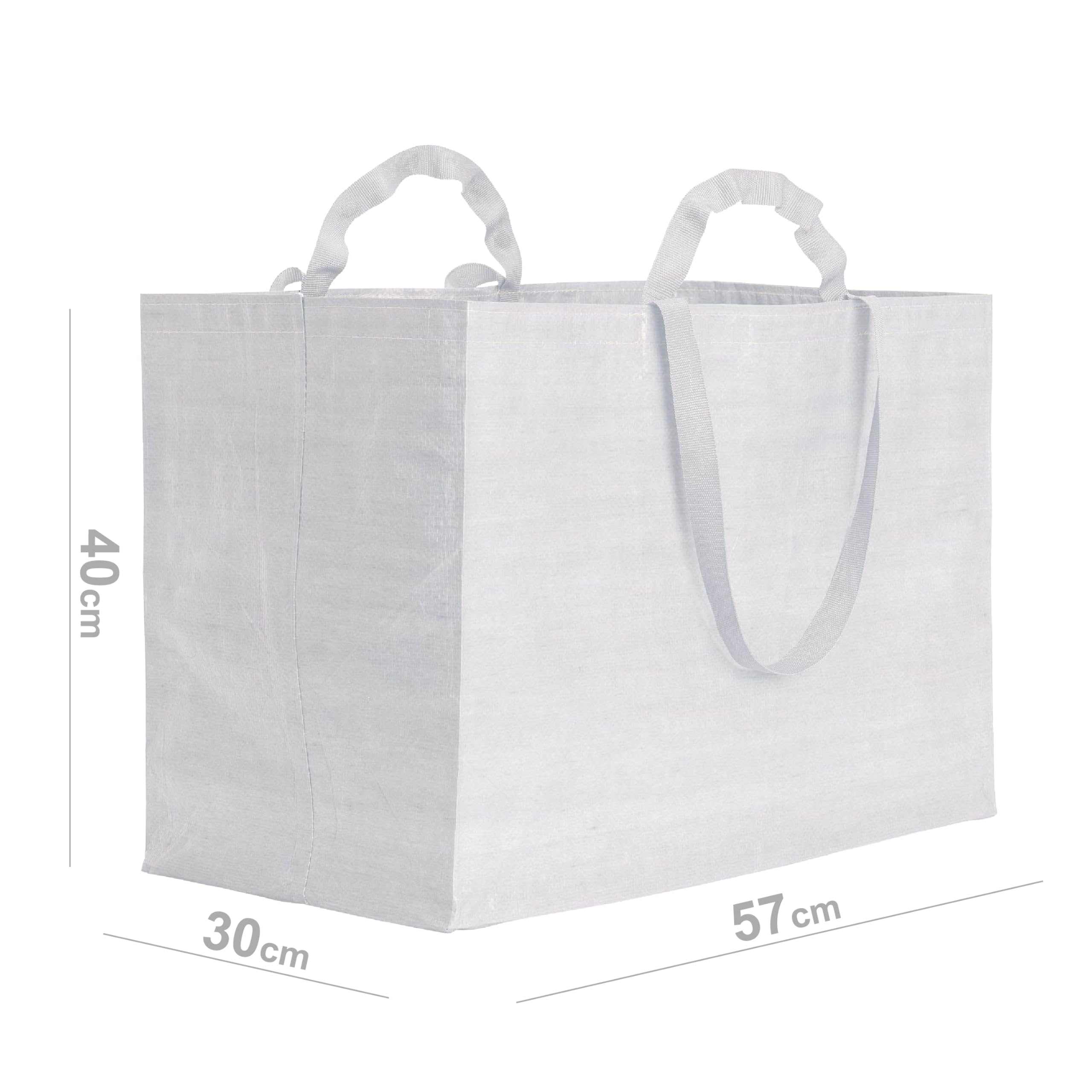 Artexia Sac de courses robuste en polypropylène recyclé laminé Maxi cabas avec soufflet et doubles poignées