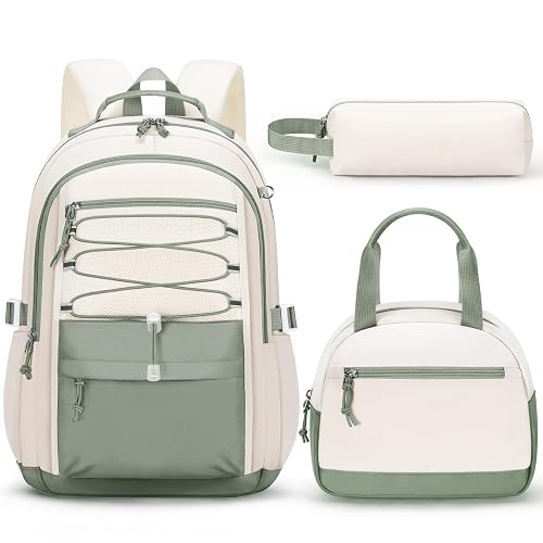 Fimibuke 3-Piece Waterproof Backpack with Lunch Box