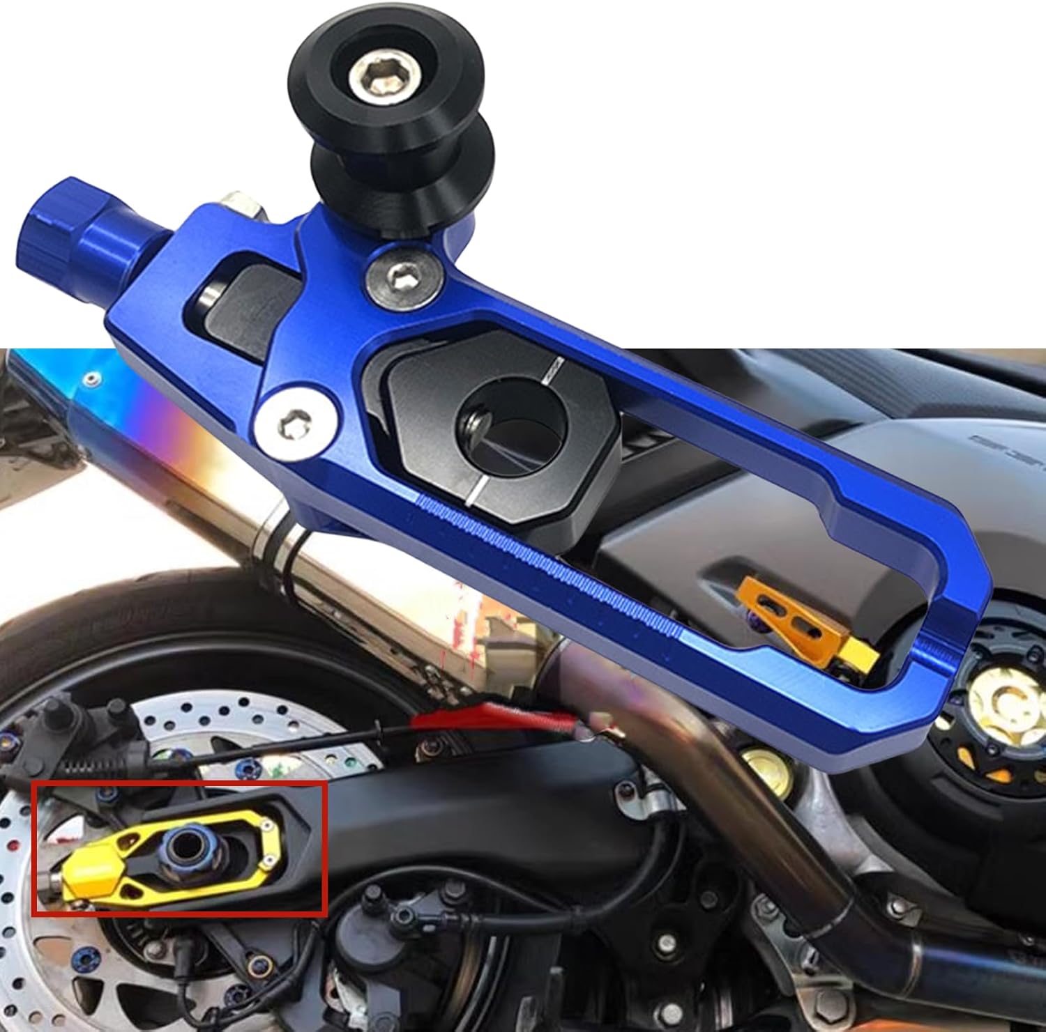 Motorcycle Chain Adjuster Swingarm Spools Sliders For YAMAHA MT-15 XSR-155 R15-V3 Black/Red/Blue/Silver/Gold