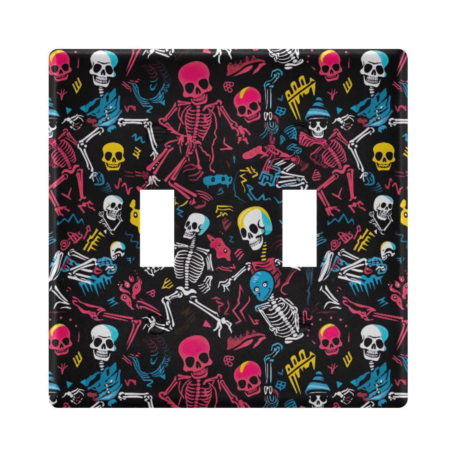 UMIRIKO Skull Skeleton Light Switch Cover Plate Covers Decorative Double Toggle Home Decor 202a8921