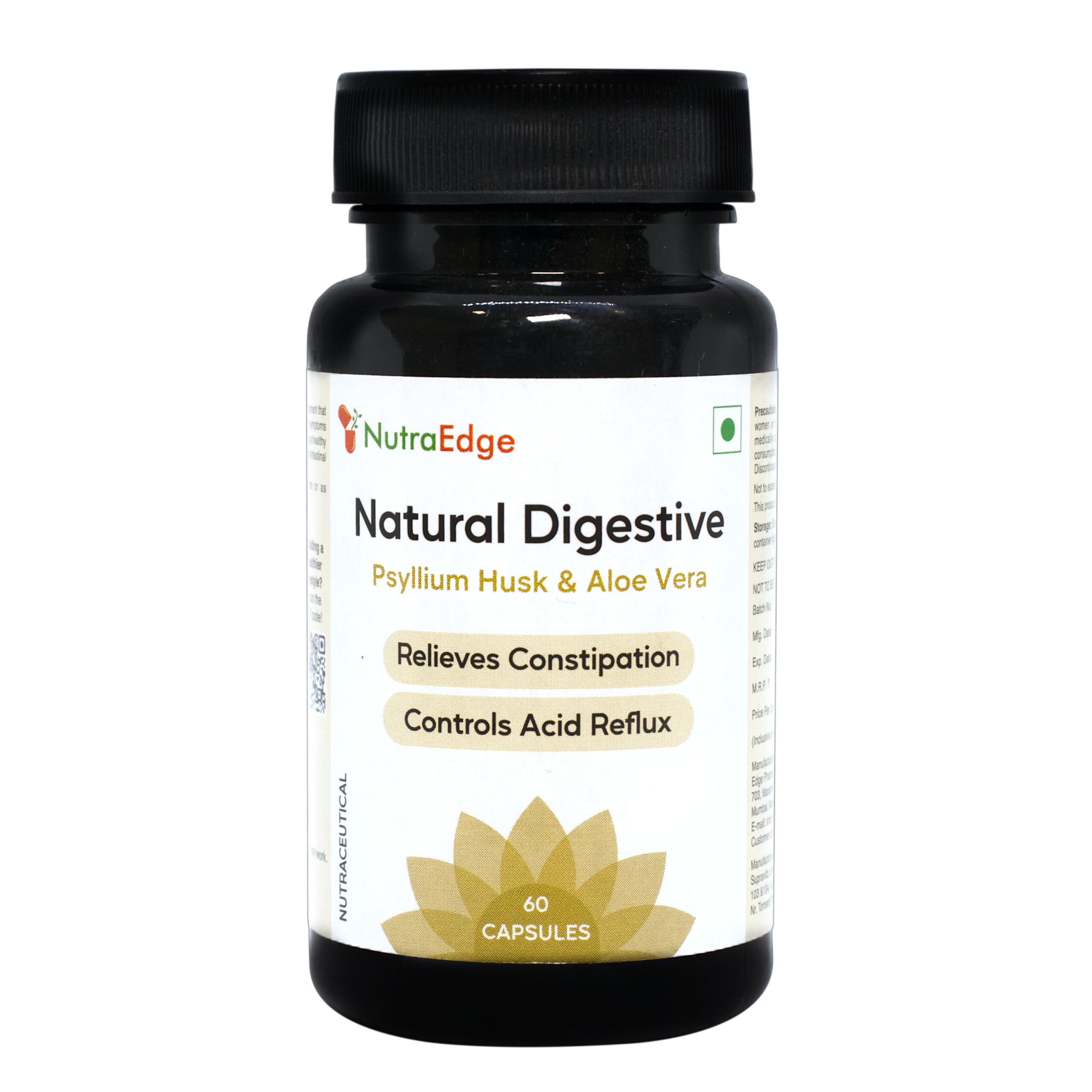 NutraEdges Natural Digestive Supplements For Men & Women | Digestive Capsules Helps Reduce Constipation, Heartburn & Bloating | Psyllium Husk, Aloe Vera, Liqcorice helps in Acidity Reflux-30 Capsules (B0CKZBRBH5) Amazon Price History, Amazon Price Tracker