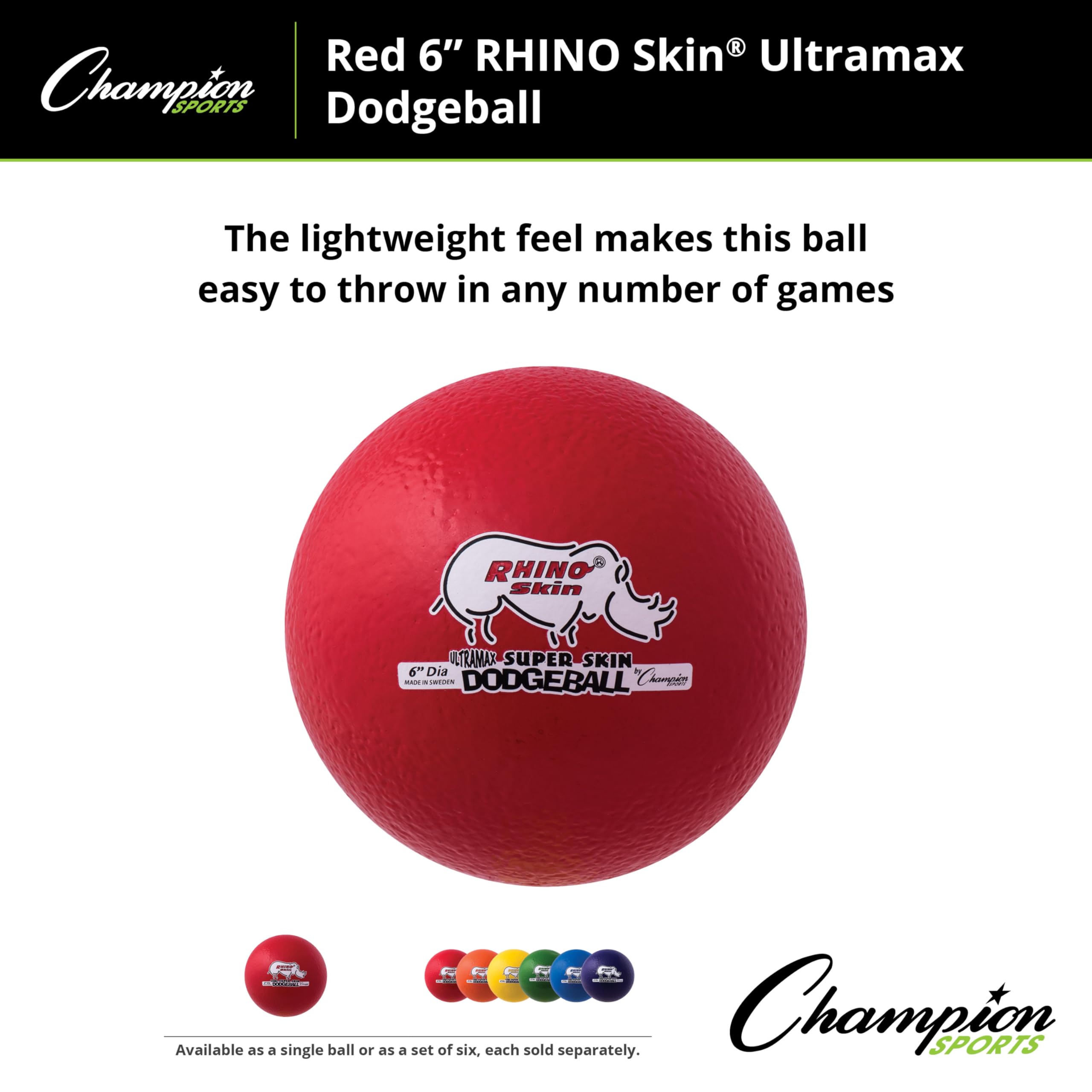 Champion Sports Rhino Skin Ultramax Dodgeballs