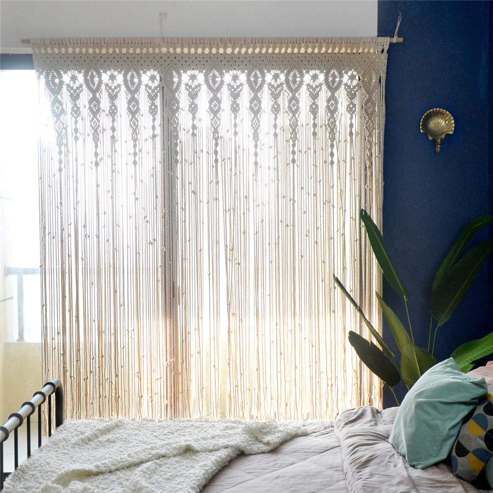 Tenda in macrame per appendere a parete, arazzo macramè porta Boho finestra, divisorio armadio, decorazione da parete Boho per la casa/decorazione di nozze