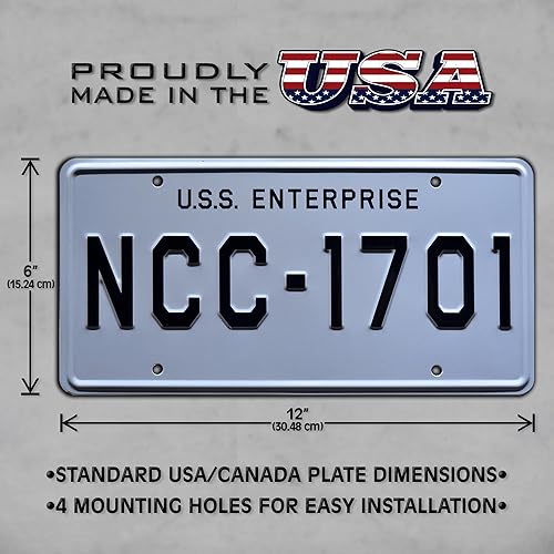 Miniatura 3 de USS Enterprise | NCC-1701 | Placa de matrícula estampada de metal