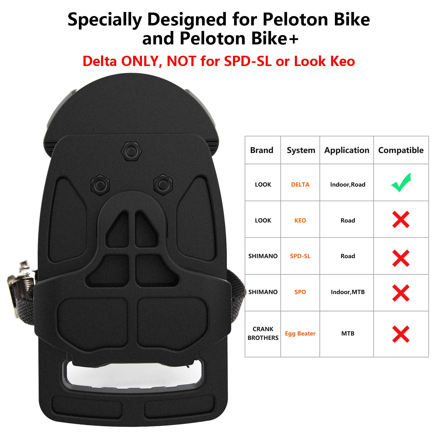 Amazon.co.jp: 調節可能なペダルアダプター ペダル トゥクリップ