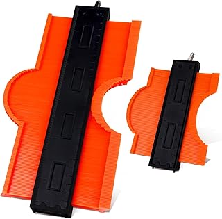 2Pack Contour Gauge Tool (12+5Inch) with Adjustable Lock，Fathers Day Gifts，Super Gauge Shape and Outline Angle Measuring tool to Copy Angles and Odd Shapes，Tile Flooring, Woodworking Tools