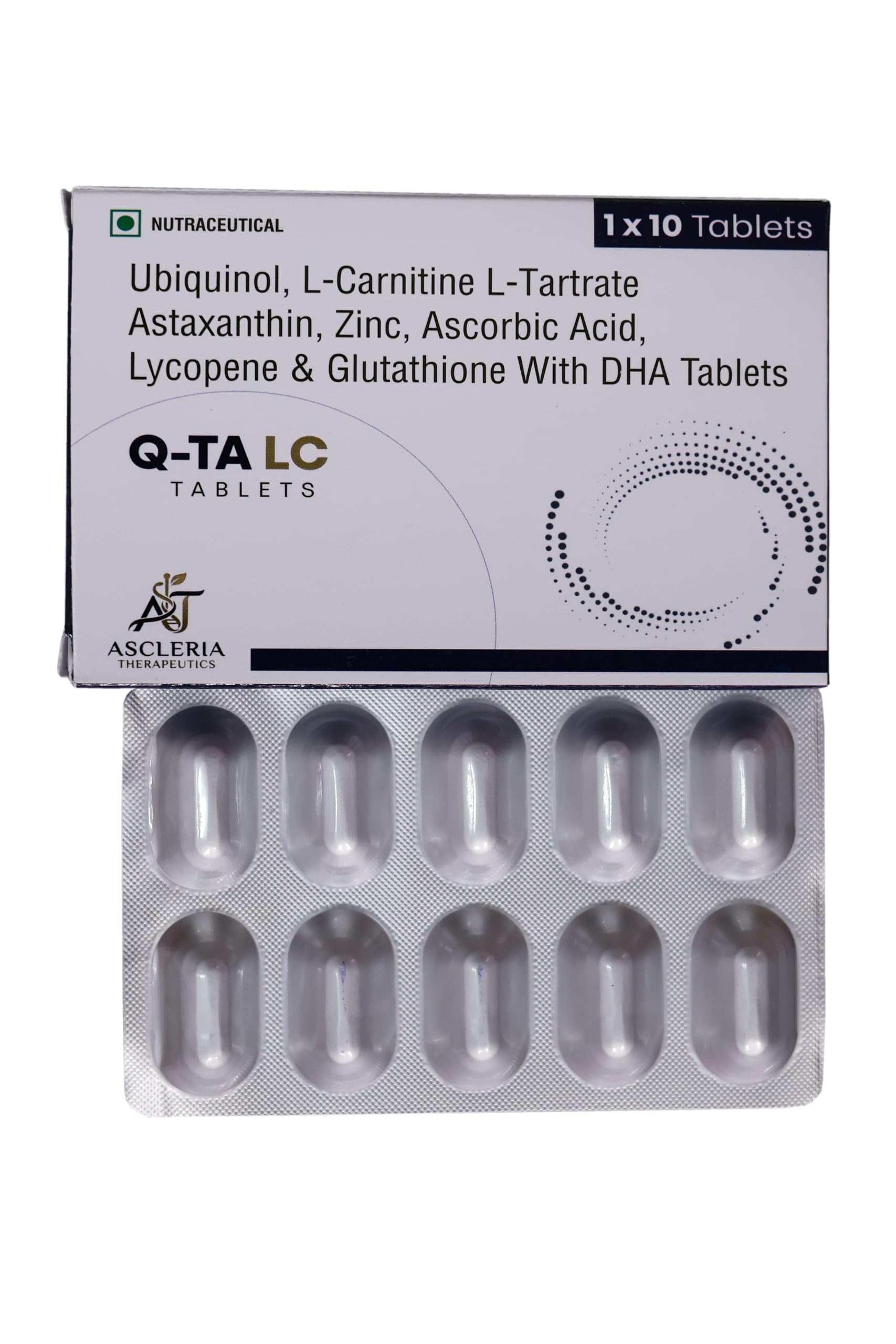 Q-TA LC™ | Ubiquinol, L-carnitine L-tartrate, Astaxanthin, Zinc, Ascorbic Acid, Lycopene & Glutathione With DHA & EPA Tablets for Male Reproductive Health, Energy Metabolism and Overall Cellular Antioxidant Defense — Amazon image 4