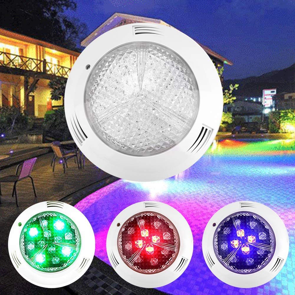 Haofy AC12V 35W RGB Unterwasserleuchte, IP68 wasserdicht mit Fernbedienung | 360 LEDs bunte Farben, langlebiges ABS-Gehäuse, Fernsteuerung für Farbwahl, schwimmbadteich geeignet, energiesparende Langzei
