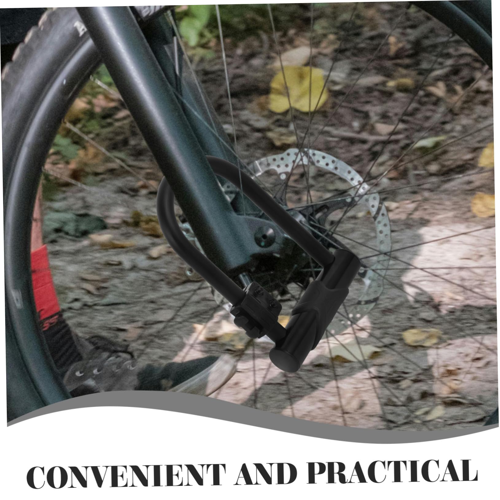Antivol Vélo U avec Câble en Acier, Noir, Sécurité Extérieure | Revêtement Pvc, Système à Double Verrouillage, Format Voyage, Usage Cyclisme et Extérieur