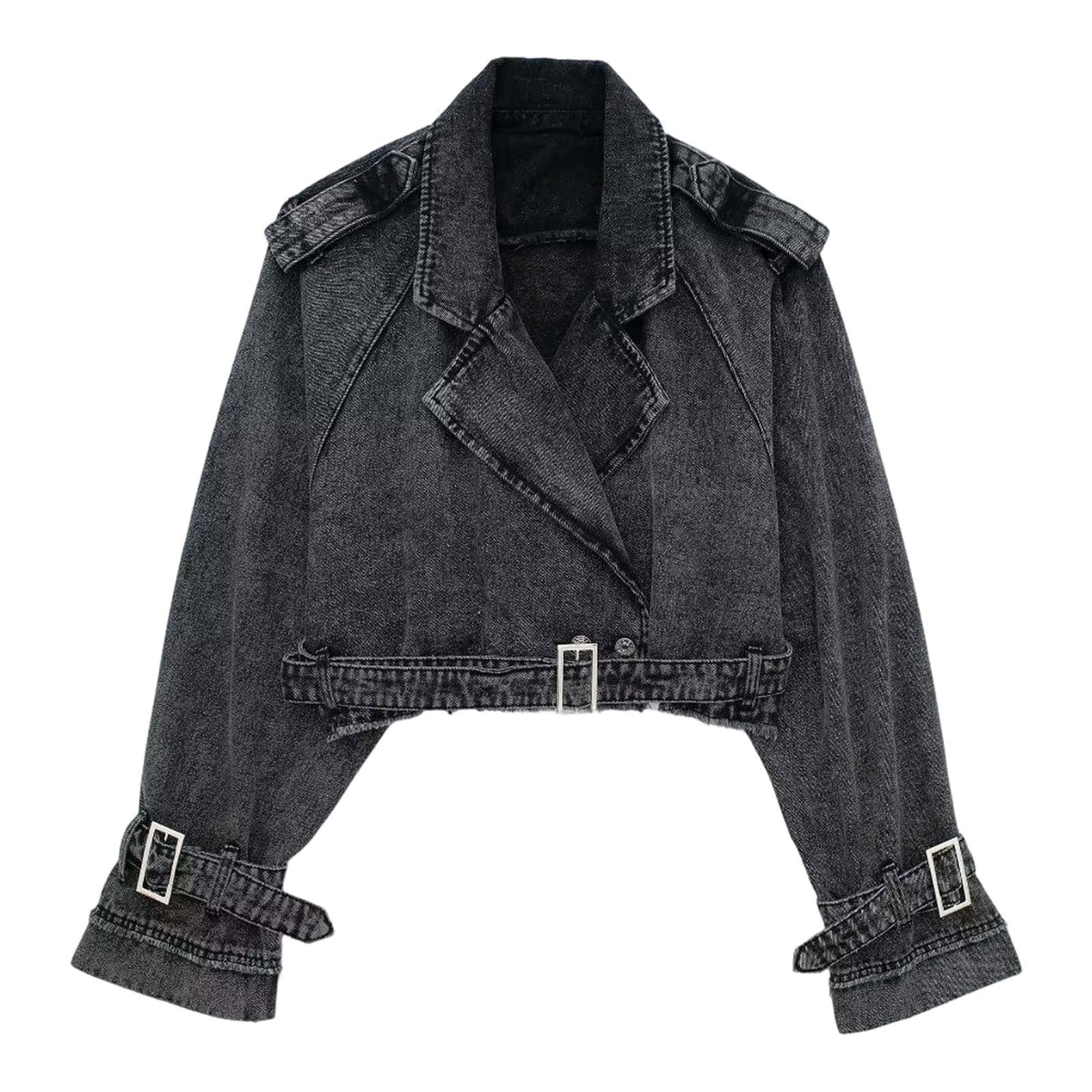 Genérico Chaquetas Vaqueras De Mujer - Corto Sin Mangas con Chaqueta Vaquera Lavada con Botones para Mujer