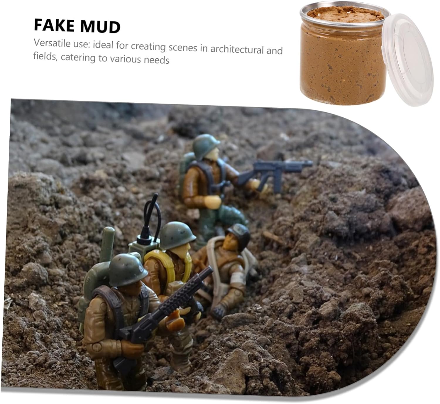 DOITOOL Miniature Landscape Terrain Modeling for Army Model Kit Natural Soil Mud for Diorama Base Material