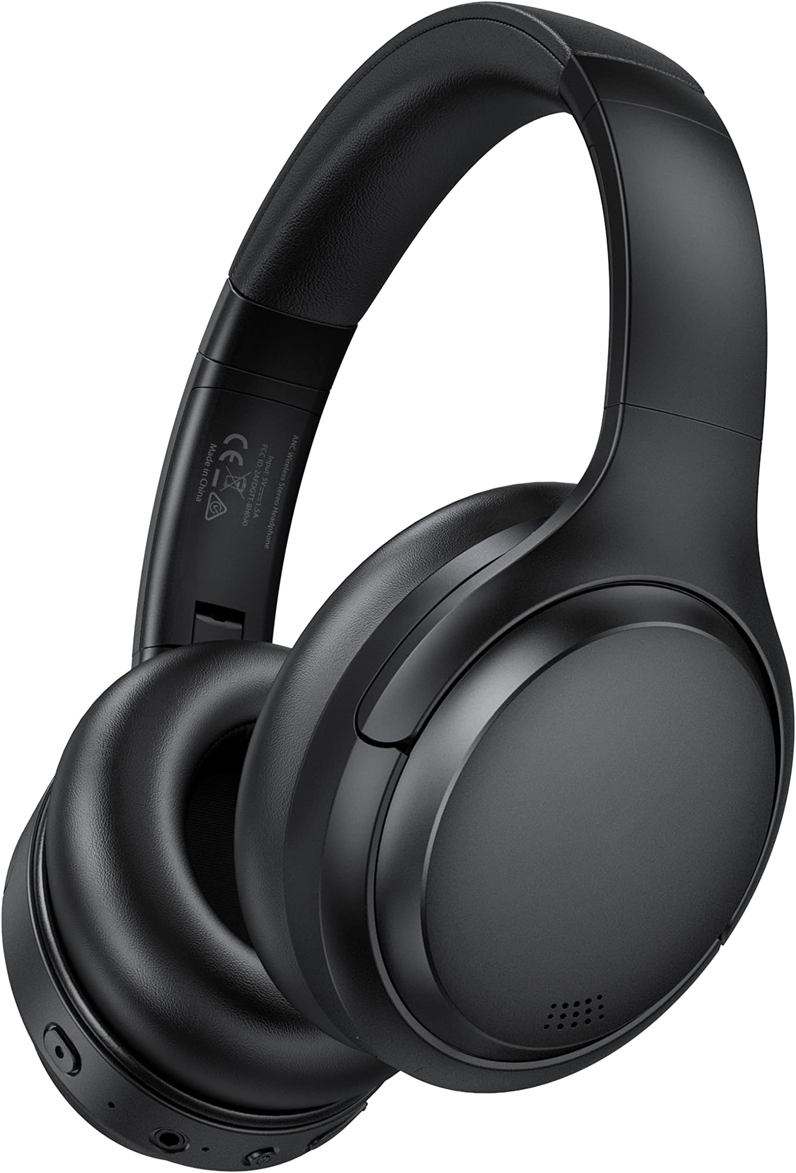 Hybrid Active Noise Cancelling Headphones with 35H Playtime, Type-C Fast Charging, Bluetooth 5.0, Hi-Fi Stereo Sound, Built-in Mic, Soft Protein Earpads, Over Ear Foldable Wireless Headset