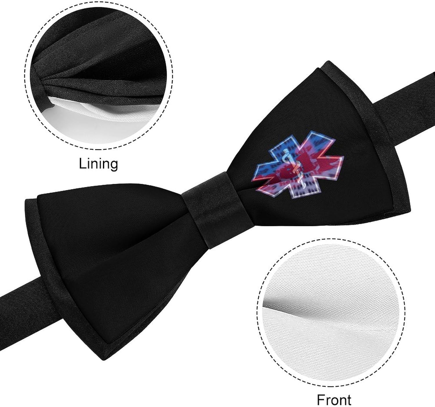 Star of Life EMS Classic Bow Ties for Men Adjustable Pre-tied Bowtie Formal Business Wedding Party