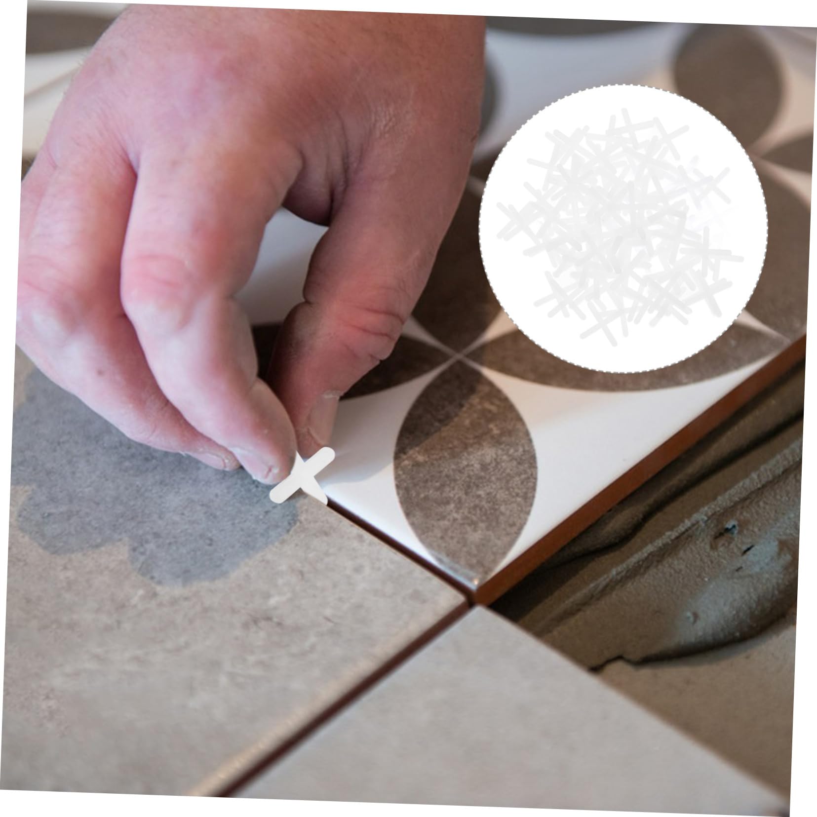 SOLUSTRE 8000pièces Espaceurs De Carrelage Croisillon Outils De Positionnement Pour Carrelage Céramique Épaisseur Pour Niveau Et Alignement Des Tuiles