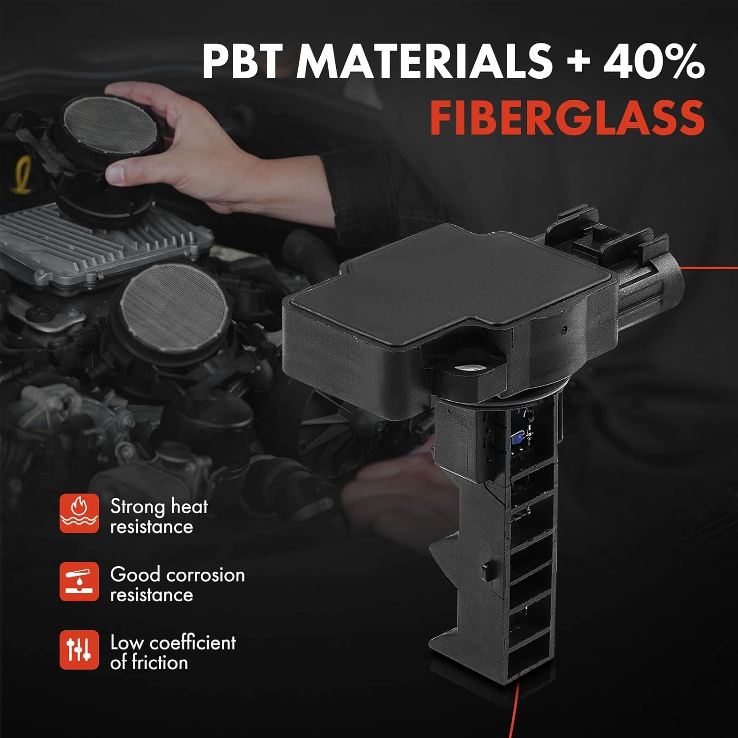 A-Premium Mass Air Flow Sensor Meter [5-Pins] Compatible with 2010-2016 & Chevy Express 2500/3500/4500, Silverado 2500HD/3500HD & GMC Savana 2500/3500/4500, Sierra 2500HD/3500HD, V8 6.6L Diesel