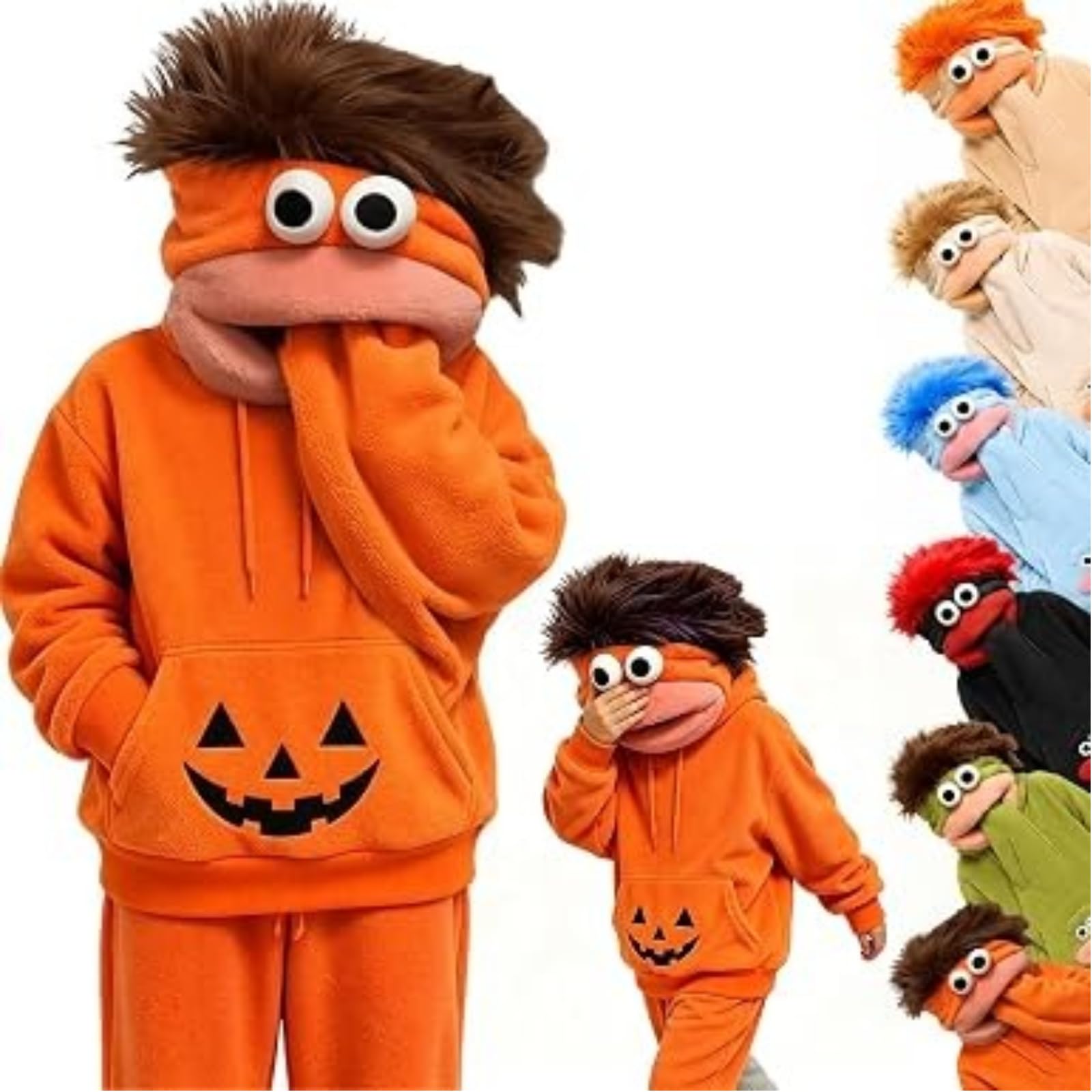 Big Mouth Monster Onesie Hoodies for Men UK Adult Funny Cute Women Halloween Costumes Onesie Adult Funny Halloween Costume Plush Hooded One Piece Soft Fabric Long Sleeve Loungewear — image 1