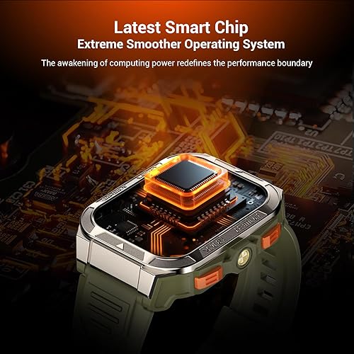 Miniatura 6 de Military Smart Watches for Men (AnswerMake Calls),1.91" Fitness Smart Watch for Android and iPhone, GPS Fitness Trackers Watch with FlashlightHeart